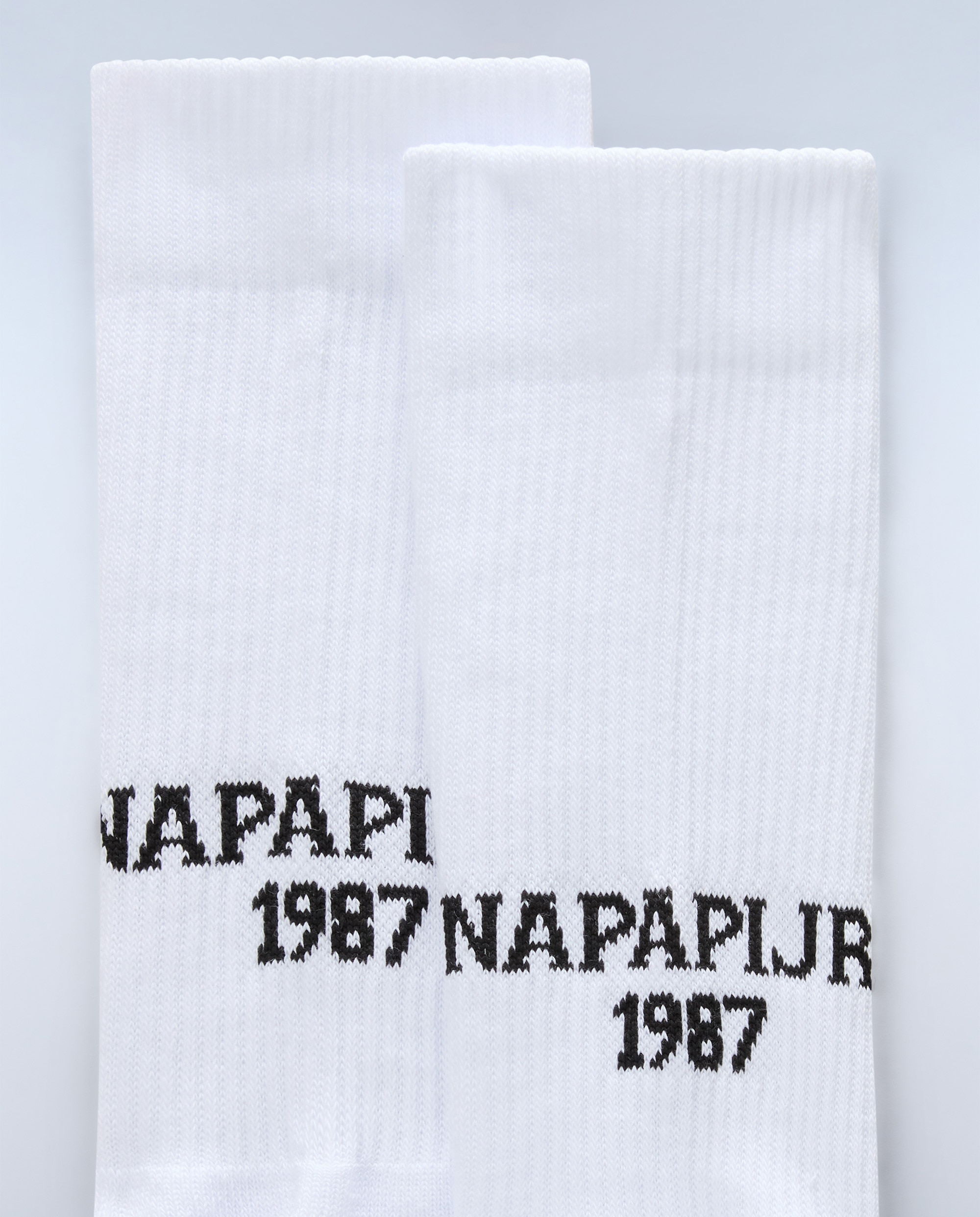 Imagen 3 de Calcetines altos atlas con logo napapijri trasero pack de dos pares - Blanco Blanco