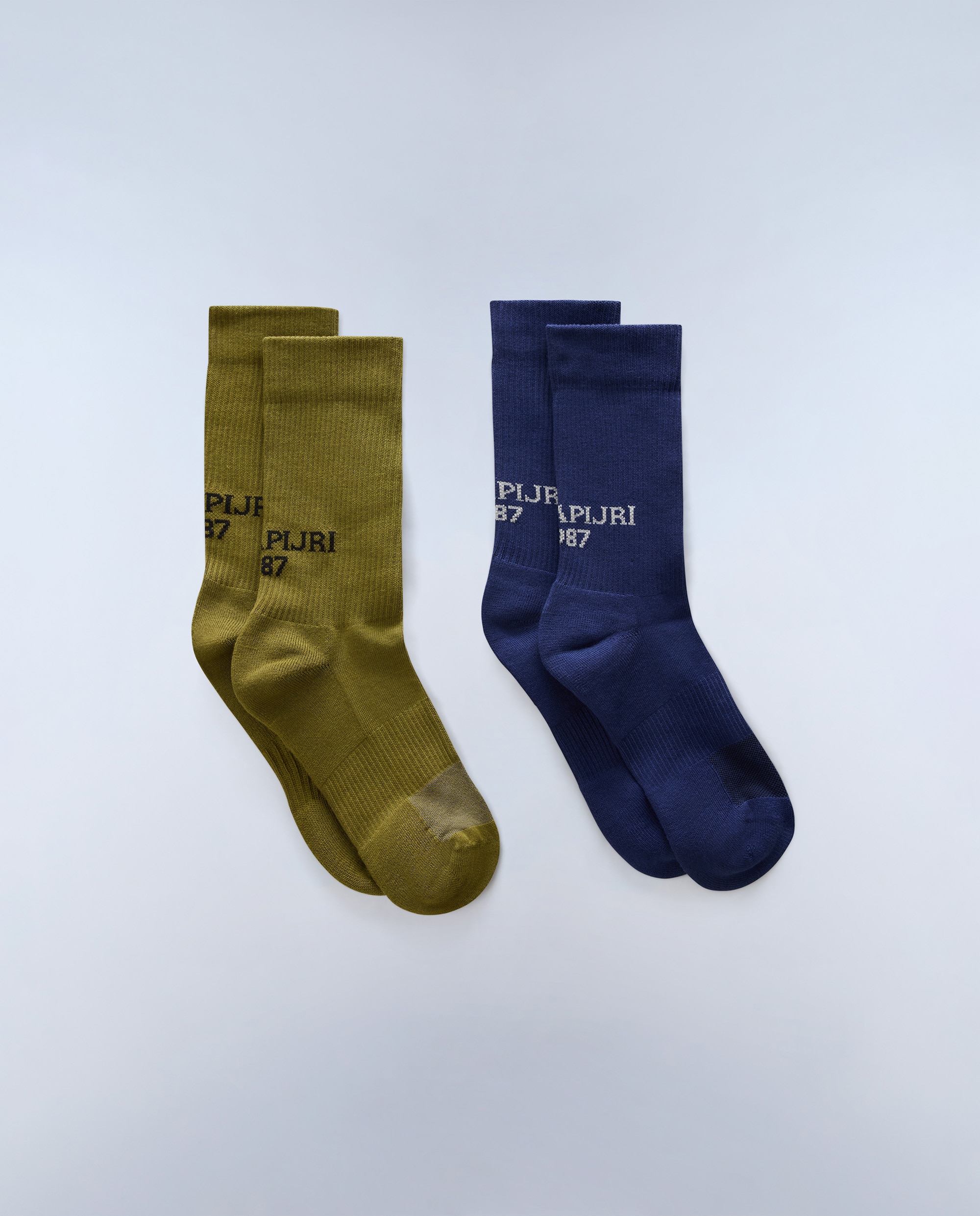 Imagen 1 de Calcetines altos atlas con logo napapijri trasero pack de dos pares - Azul / Verde Azul / Verde