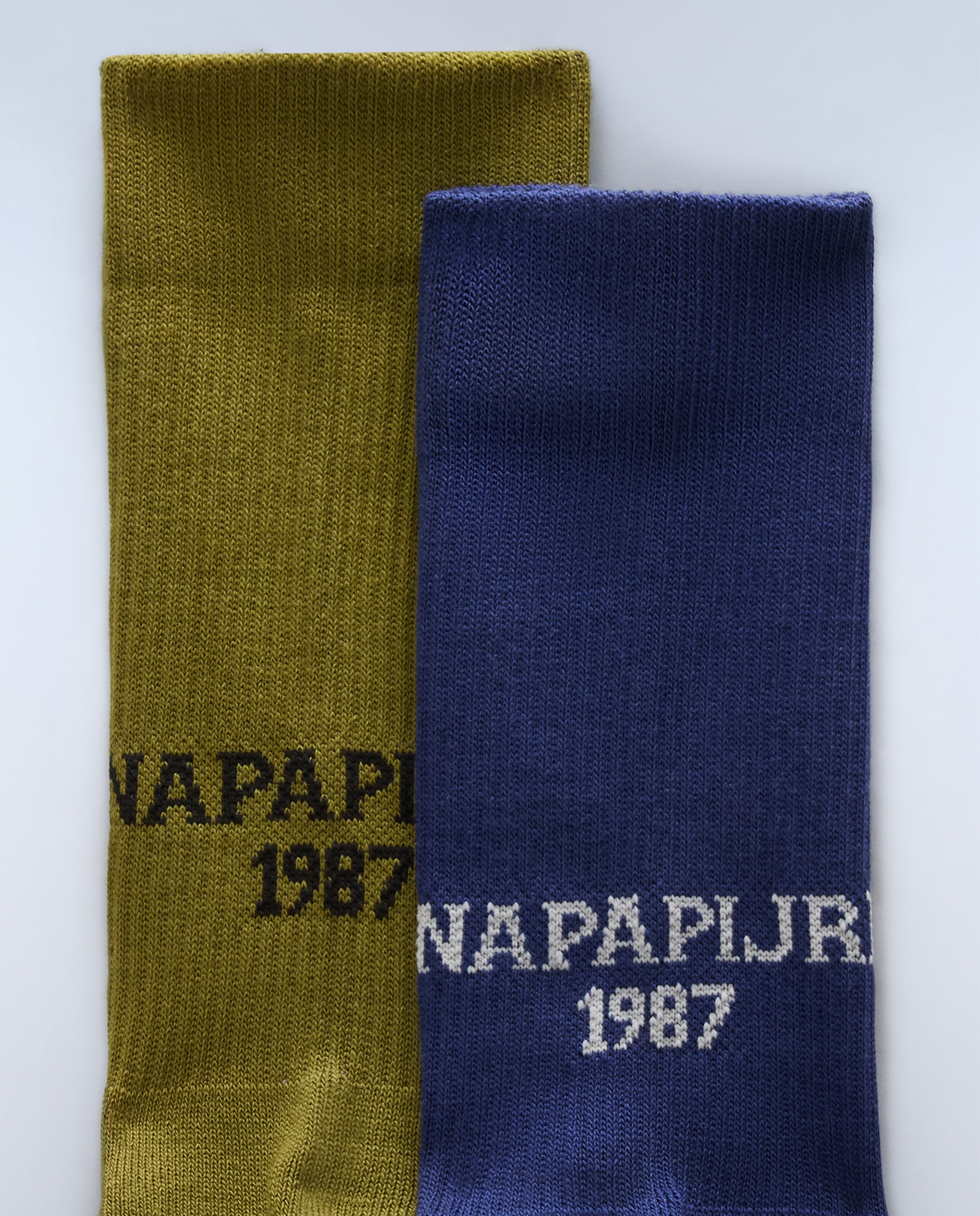 Imagen 3 de Calcetines altos atlas con logo napapijri trasero pack de dos pares - Azul / Verde Azul / Verde