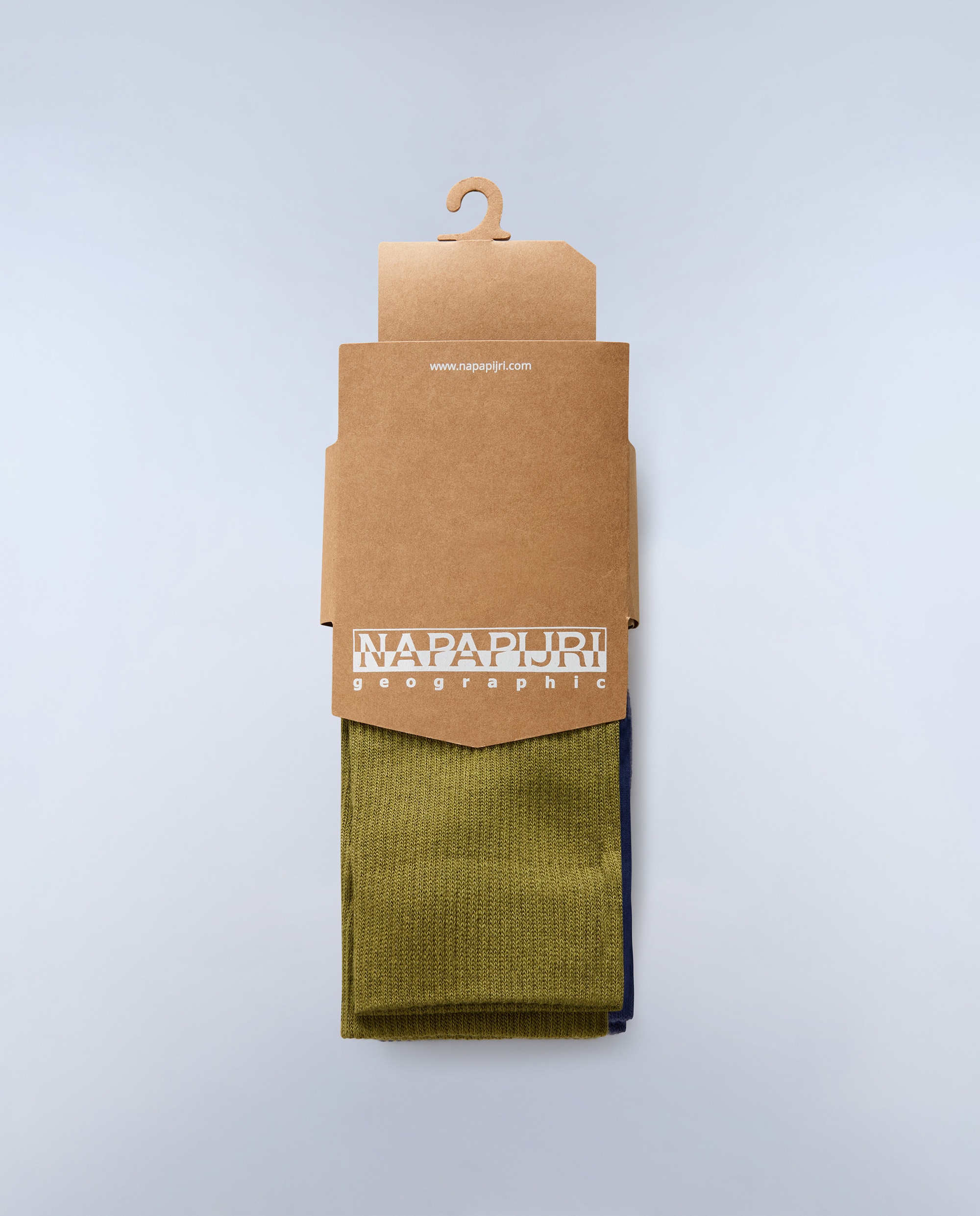 Imagen 2 de Calcetines altos atlas con logo napapijri trasero pack de dos pares - Azul / Verde Azul / Verde