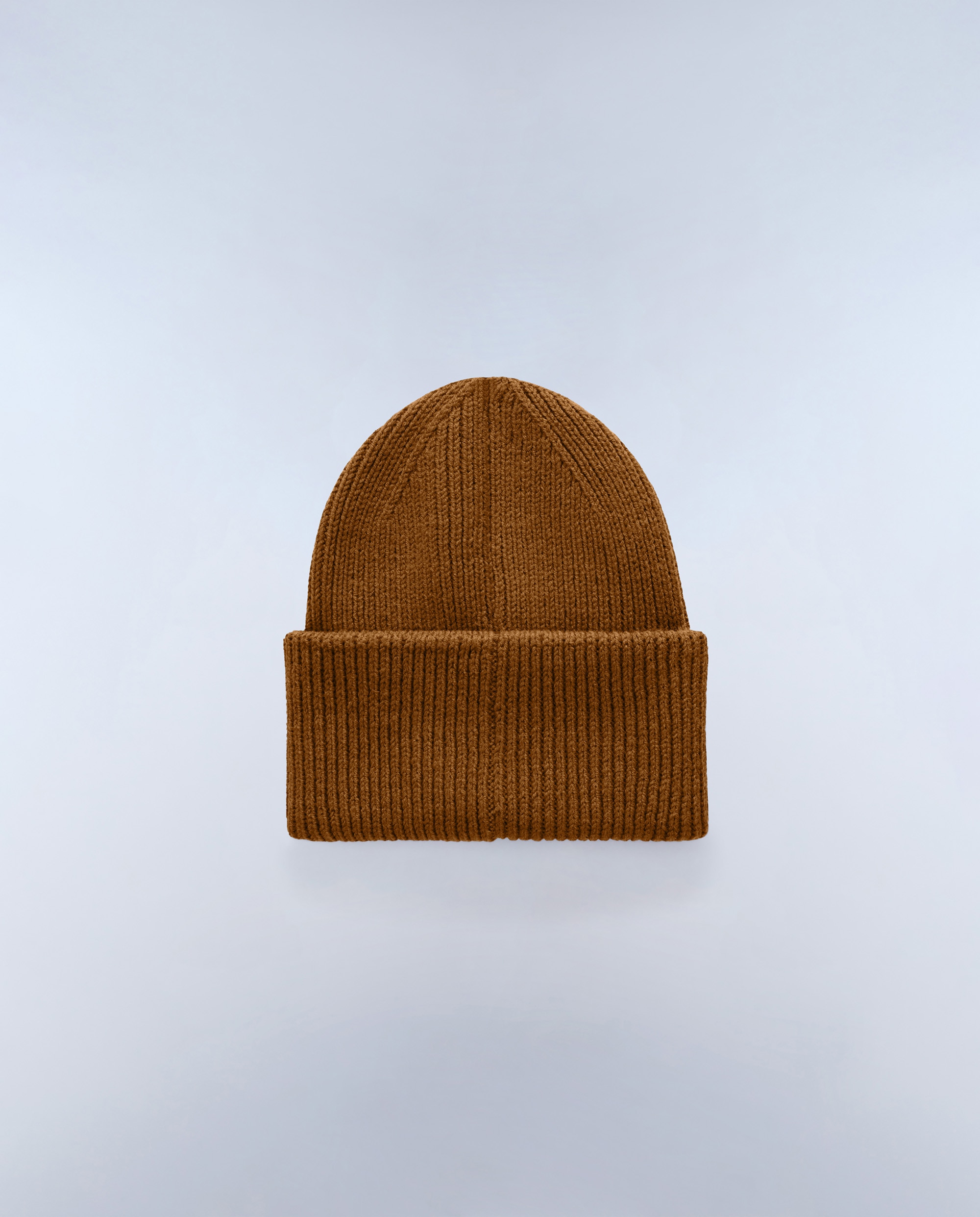Gorro de hombre evei con bandera noruega de punto de canalé - Napapijri - Marrón claro Marrón claro-3