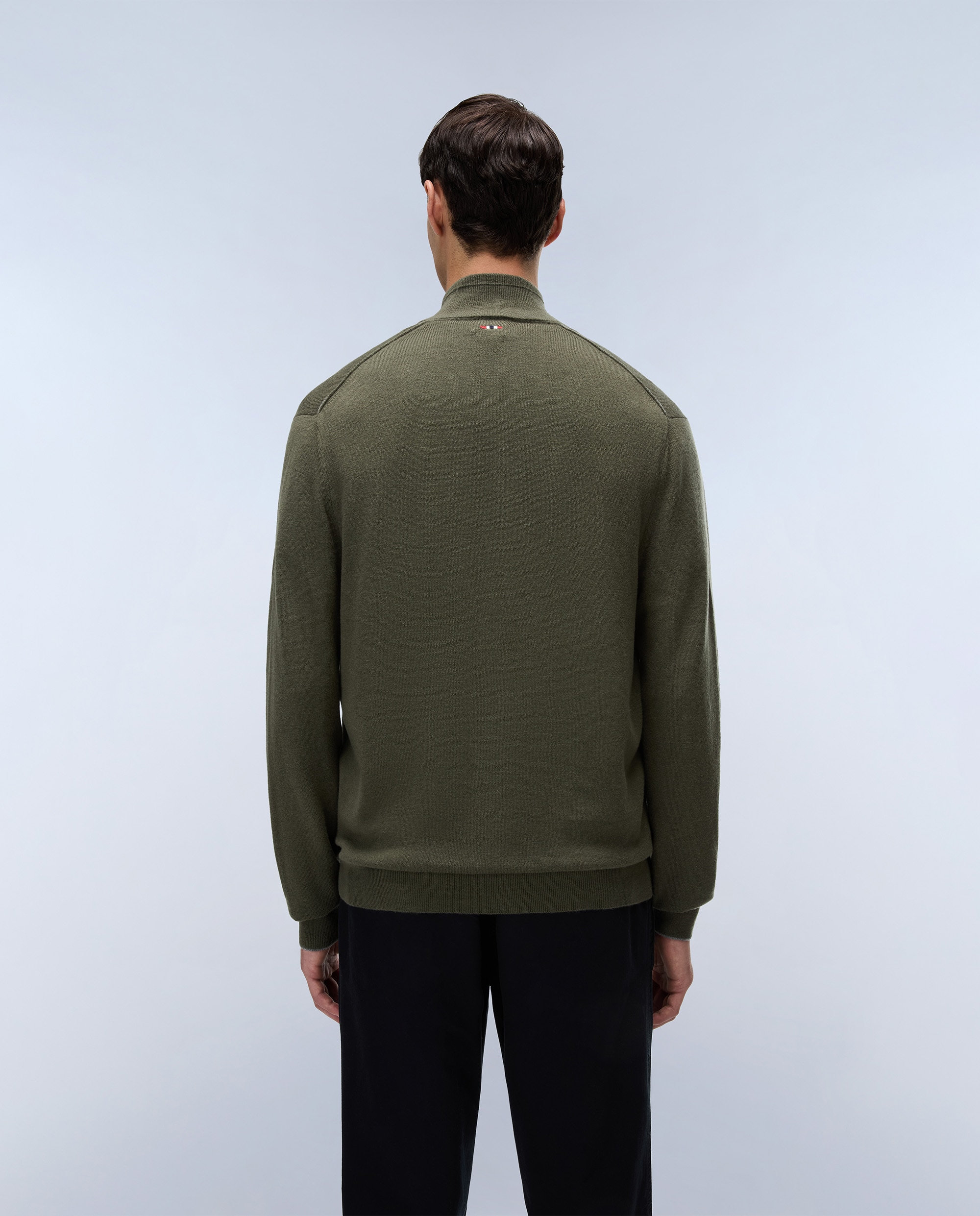 Chaqueta de punto de hombre damavand fz 4 con cremallera - Napapijri - Verde Oliva Verde Oliva-2