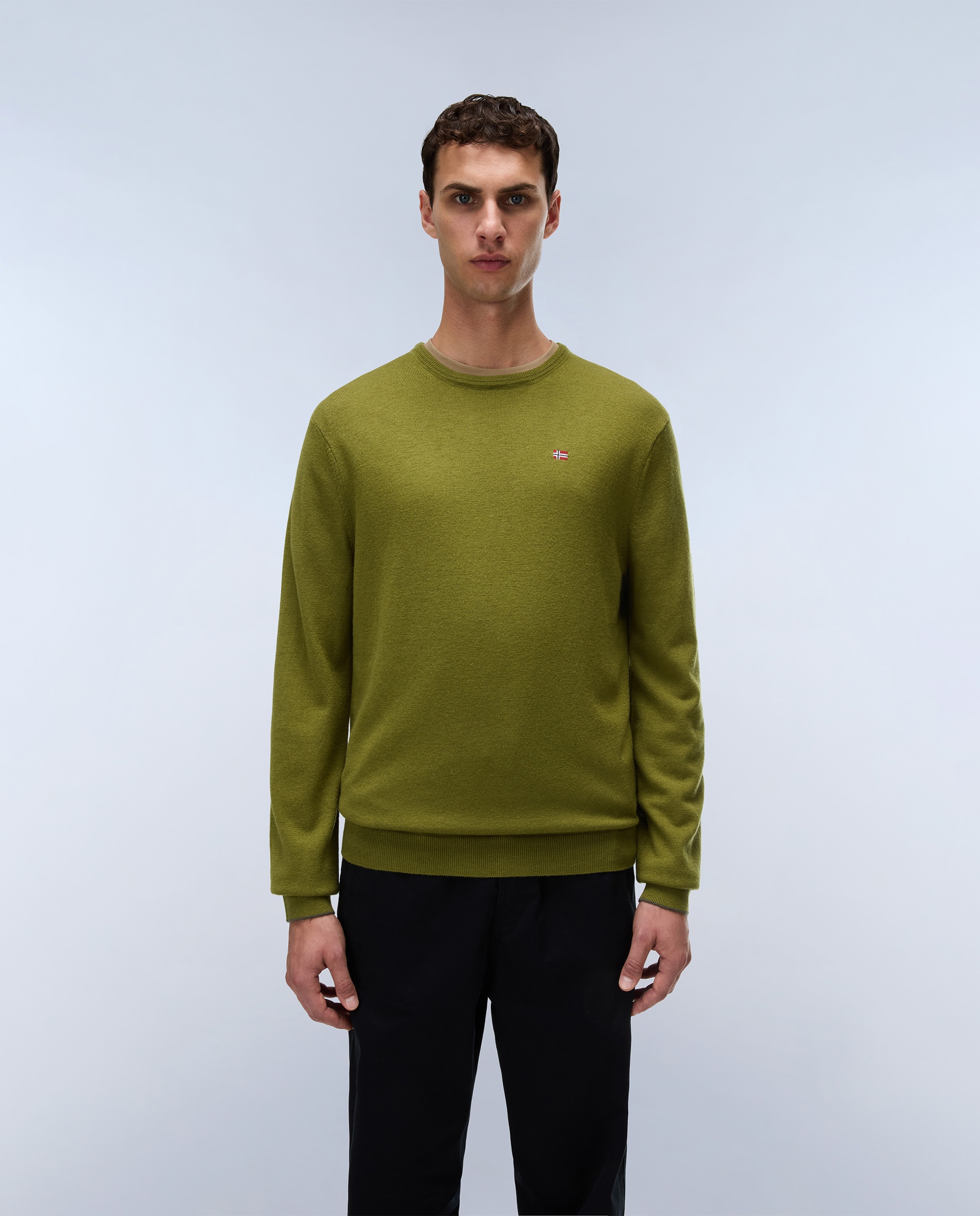 Jersey de hombre damavand c 4 de cuello redondo - Napapijri - Verde claro / Pistacho Verde claro / Pistacho-1