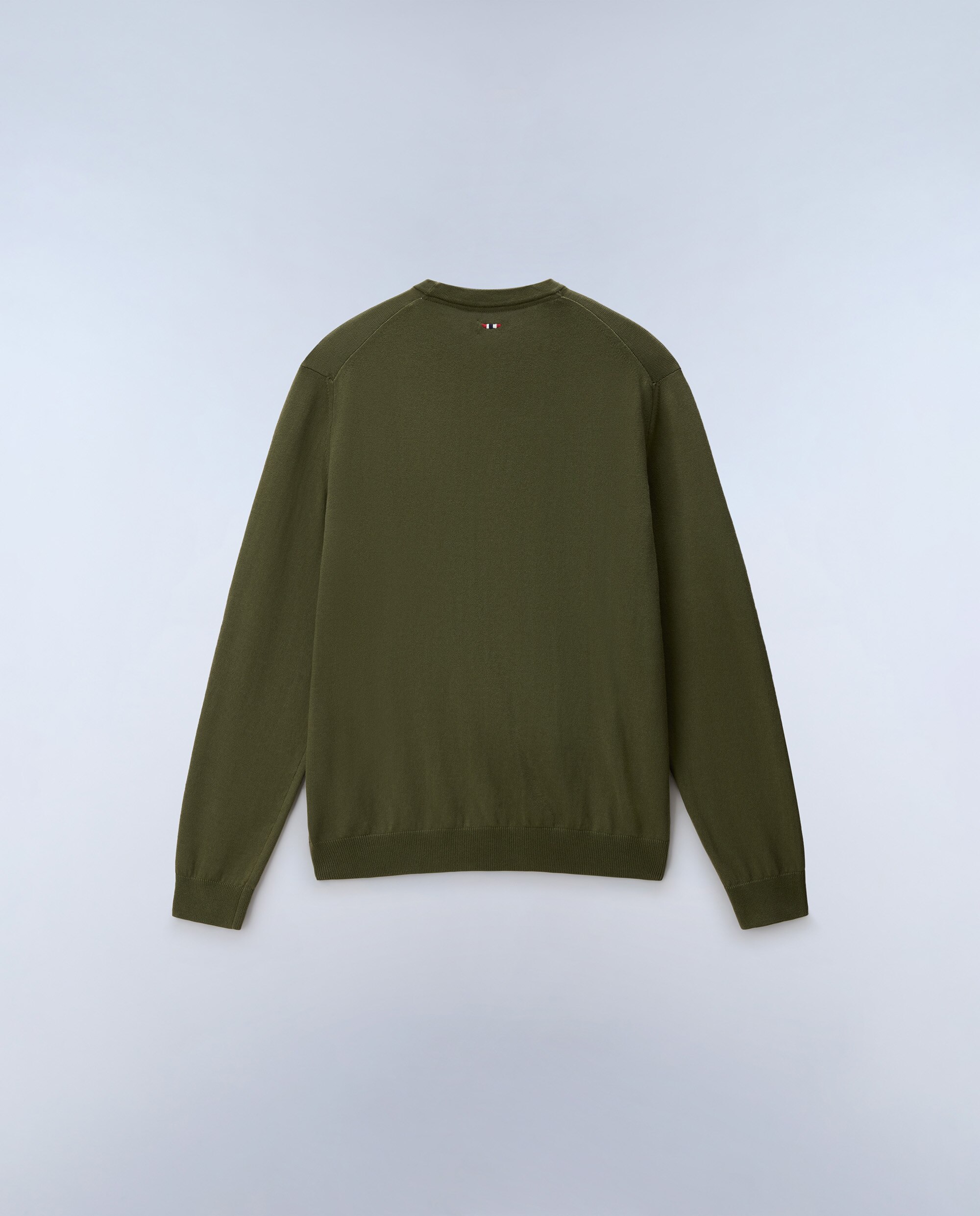 Jersey de algodón droz de hombre azul marino de cuello redondo - Napapijri - Verde Oliva Verde Oliva-4