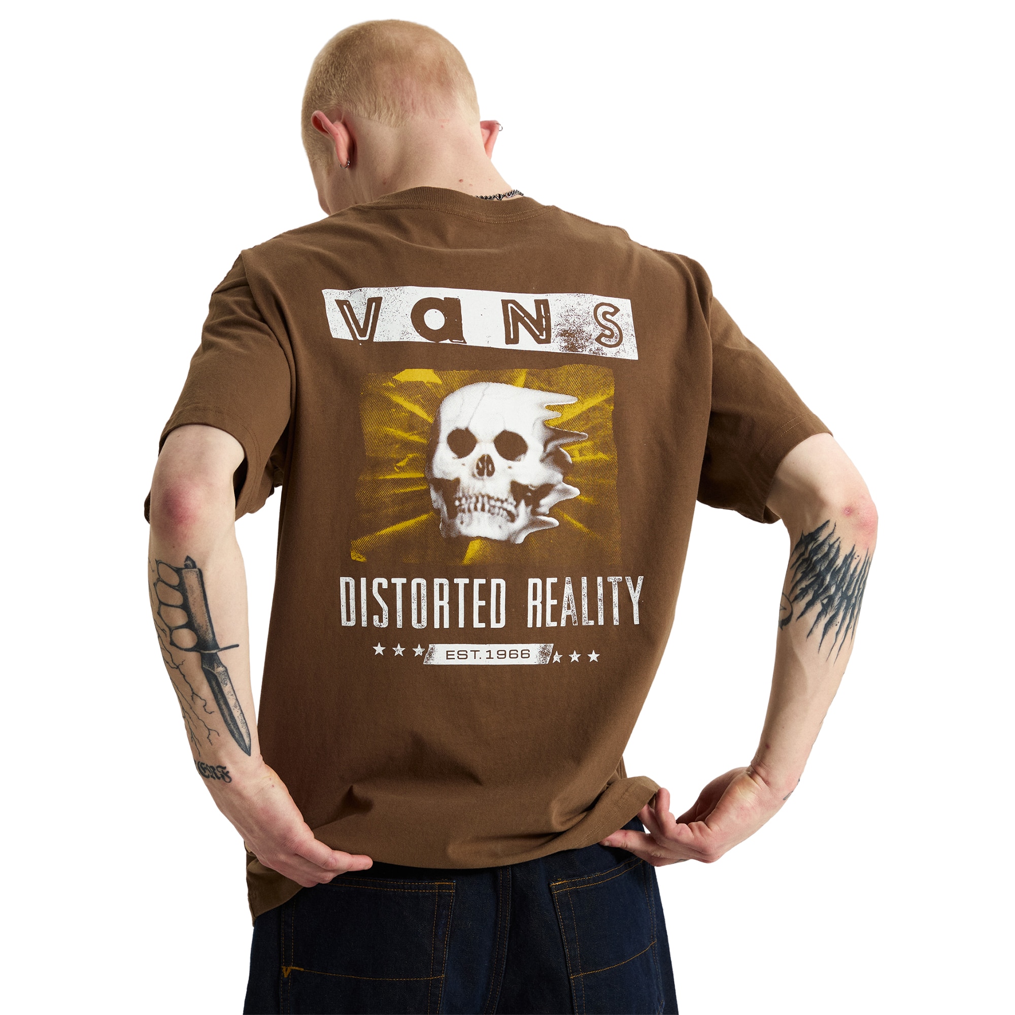 Imagen 5 de Camiseta de hombre Distorted Reality SS Tee Vans - Marrón chocolate Marrón chocolate