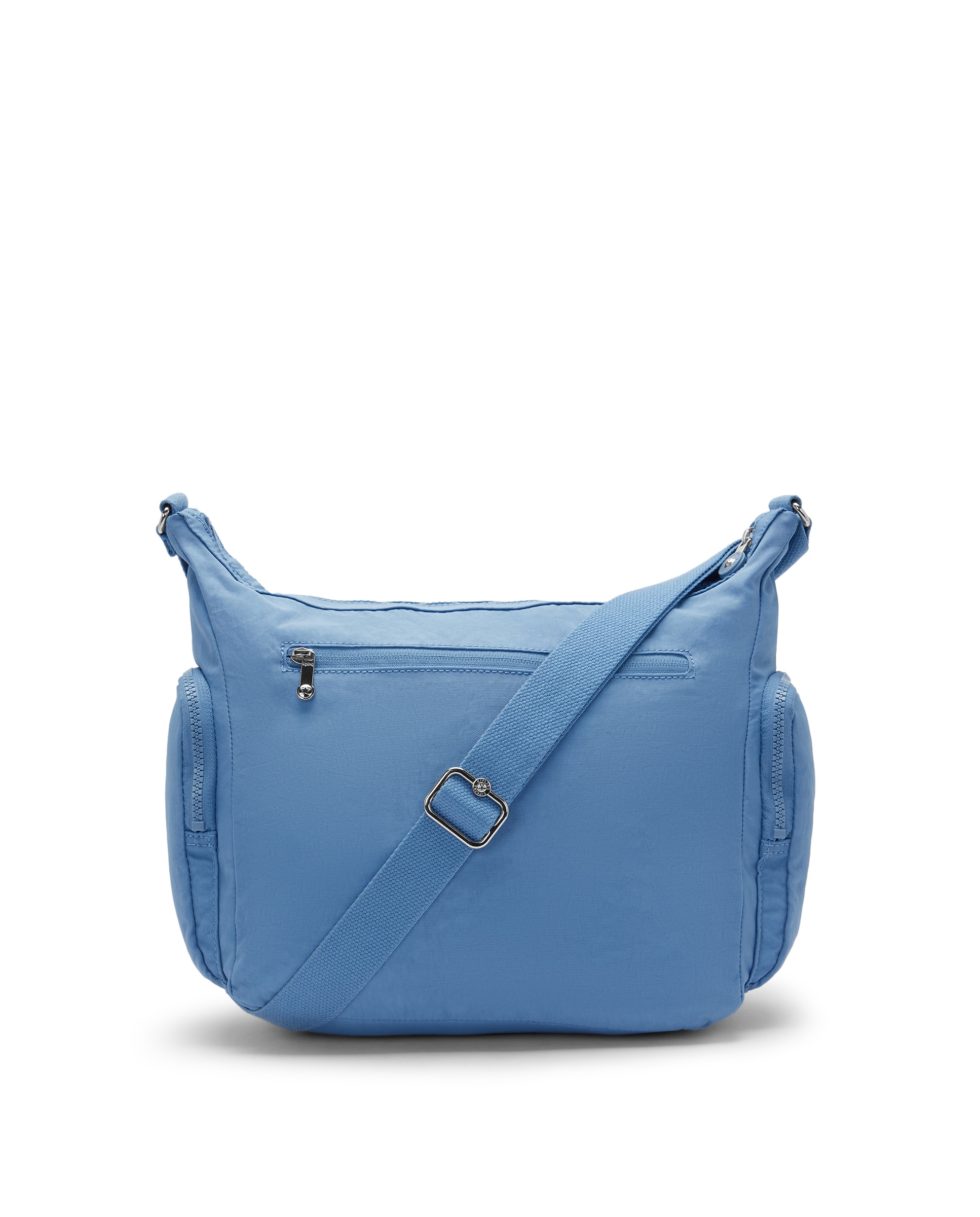 Bandolera grande de mujer con bolsillos externos y asa regulable - Kipling - Azul celeste Azul celeste-3