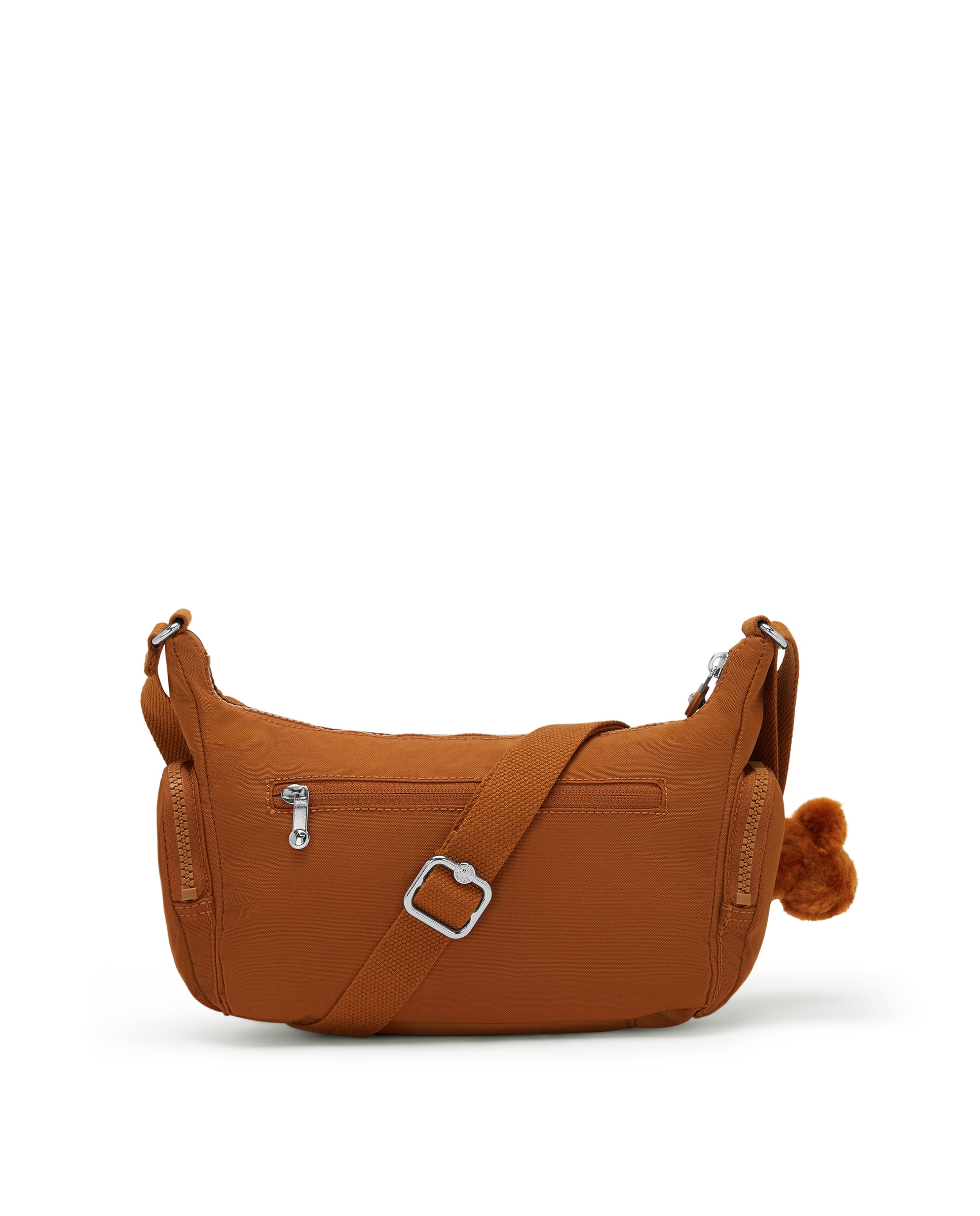 Bandolera pequeña de mujer con bolsillos externos y asa regulable - Kipling - Canela Canela-3