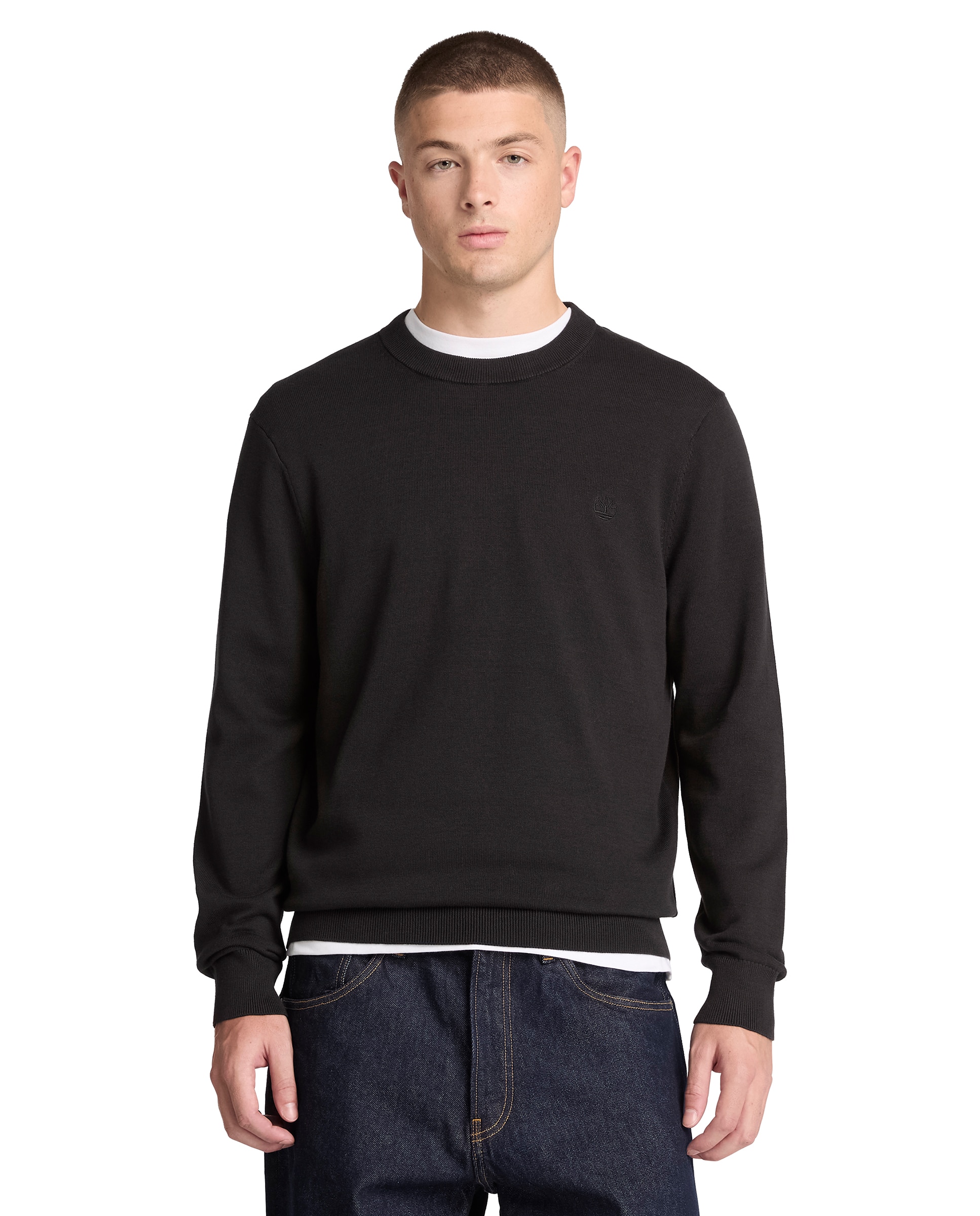 Jersey de hombre de cuello redondo de algodón williams river - Timberland - Negro Negro-1