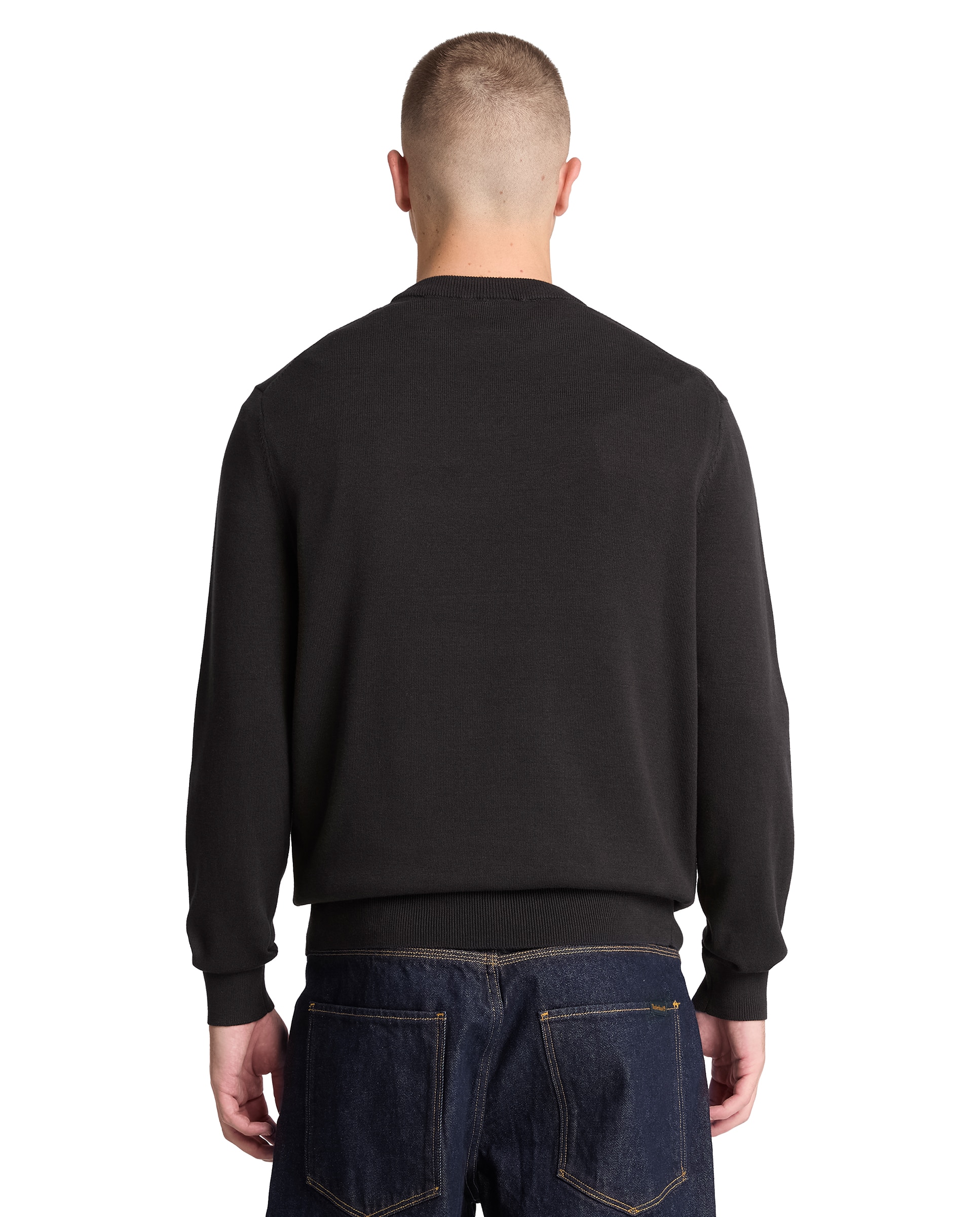 Jersey de hombre de cuello redondo de algodón williams river - Timberland - Negro Negro-4
