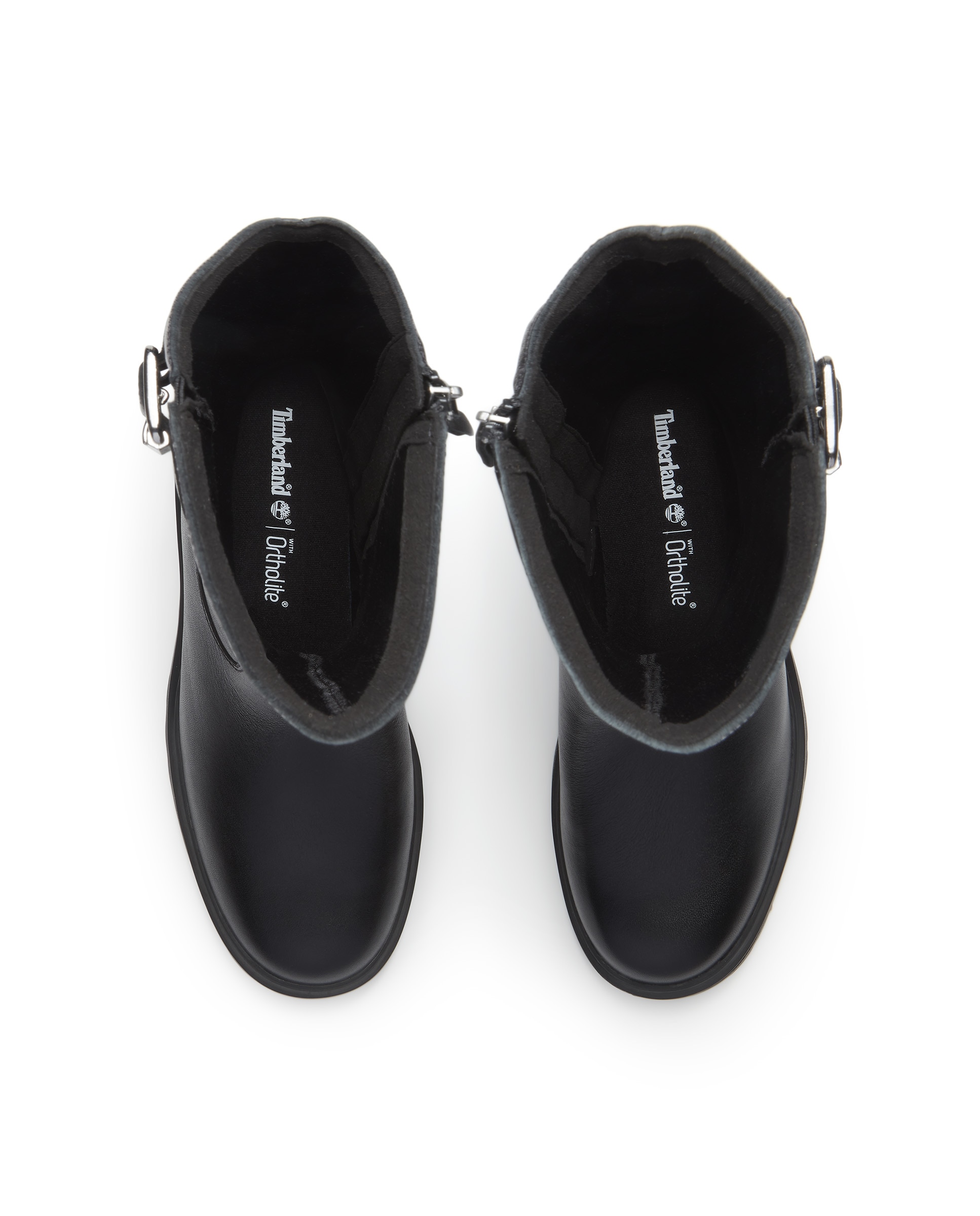 Botines con cremallera de mujer en cuero premium - Timberland - Negro Negro-3