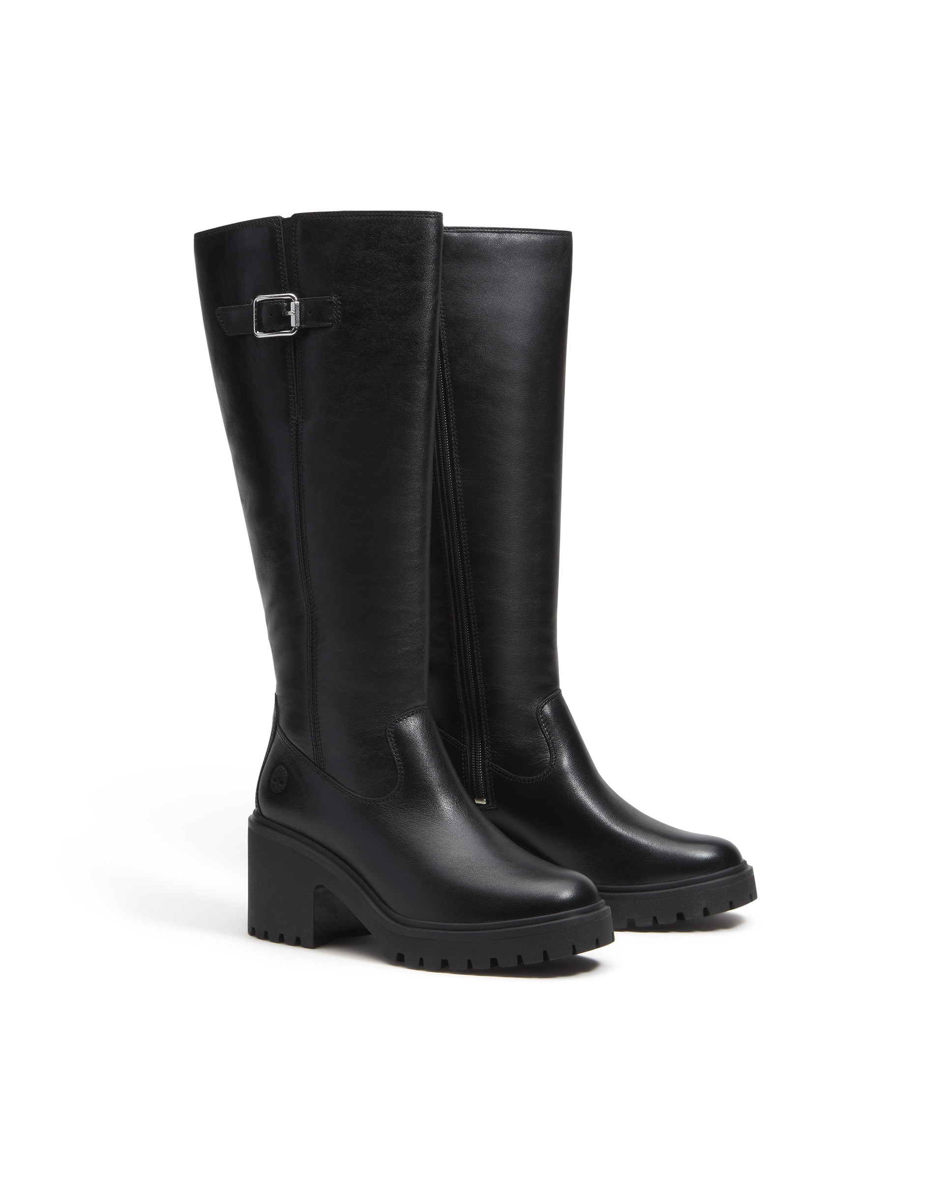 Botines con cremallera de mujer en cuero premium - Timberland - Negro Negro-4