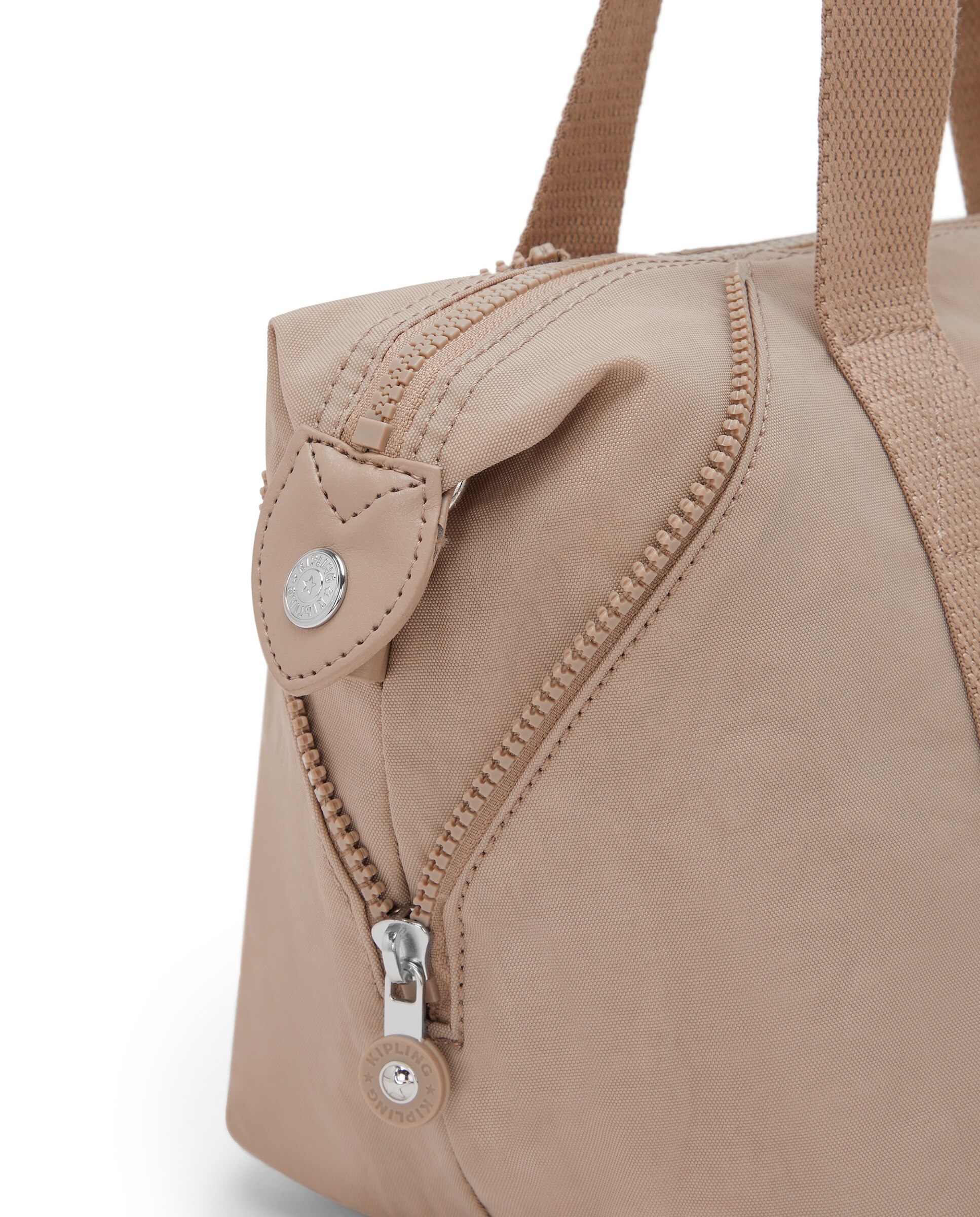 Shopper pequeño con cremallera y asa bandolera extraíble - Kipling - Beige Beige-6