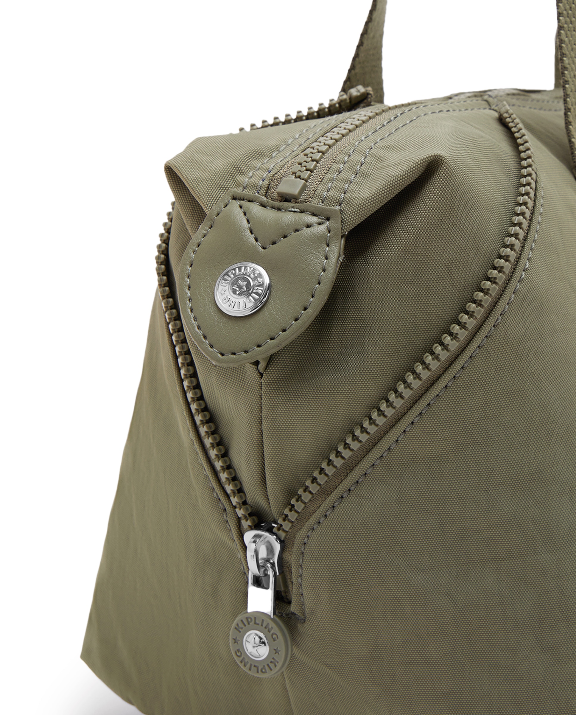 Shopper pequeño con cremallera y asa bandolera extraíble - Kipling - Verde Oliva Verde Oliva-6