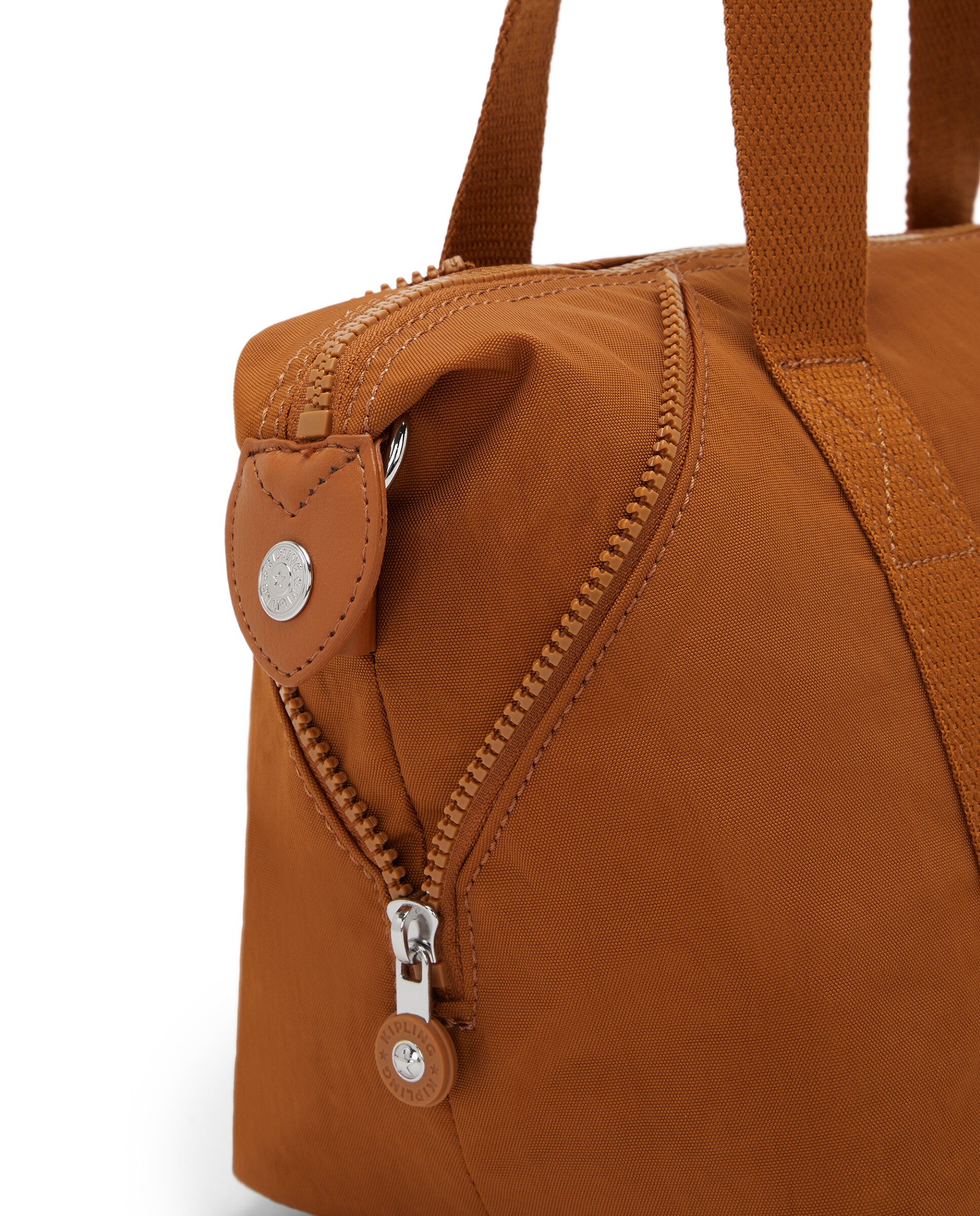 Shopper pequeño con cremallera y asa bandolera extraíble - Kipling - Canela Canela-6