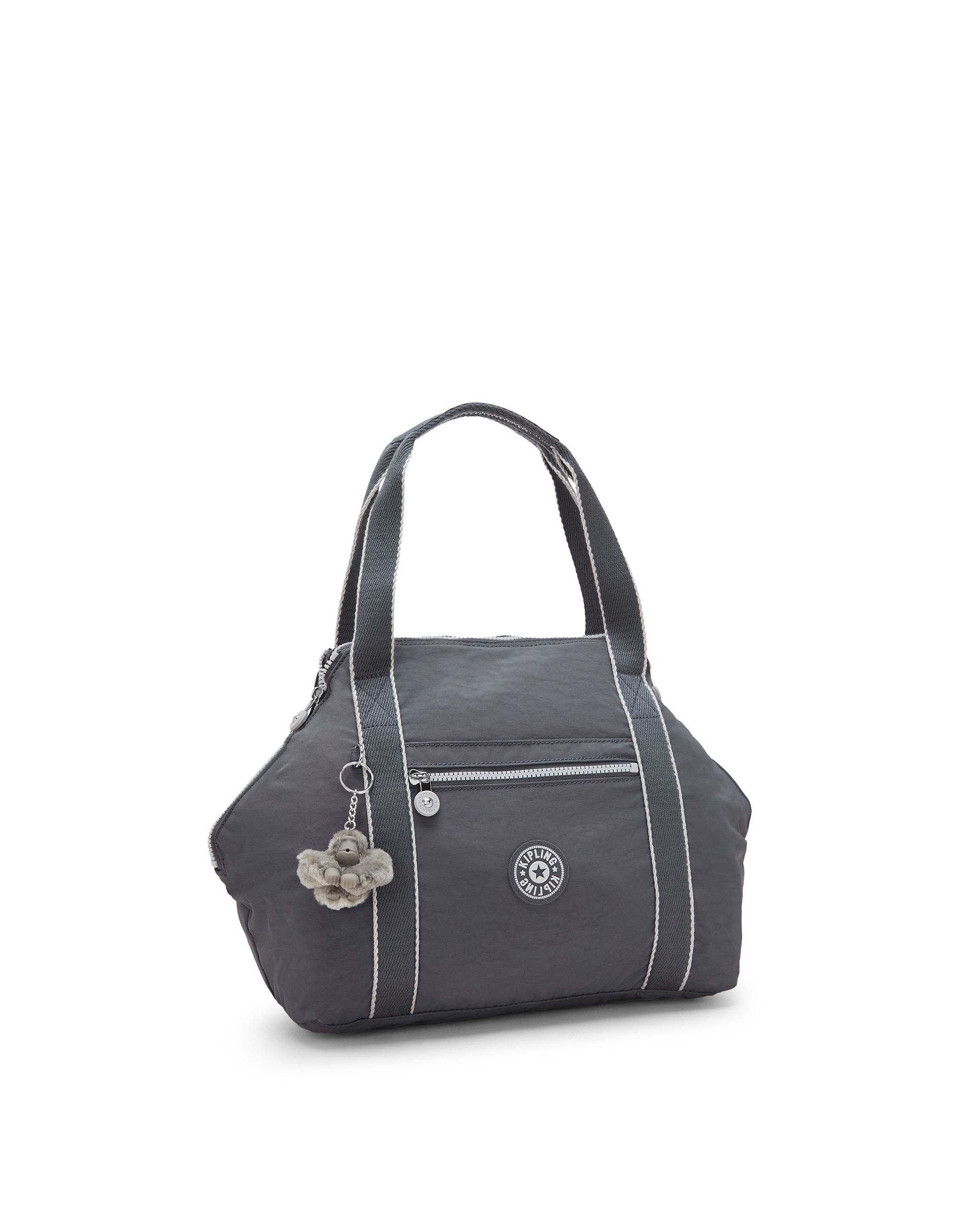 Shopper mediano con cremallera y correa extraíble - Kipling - Gris Gris-5