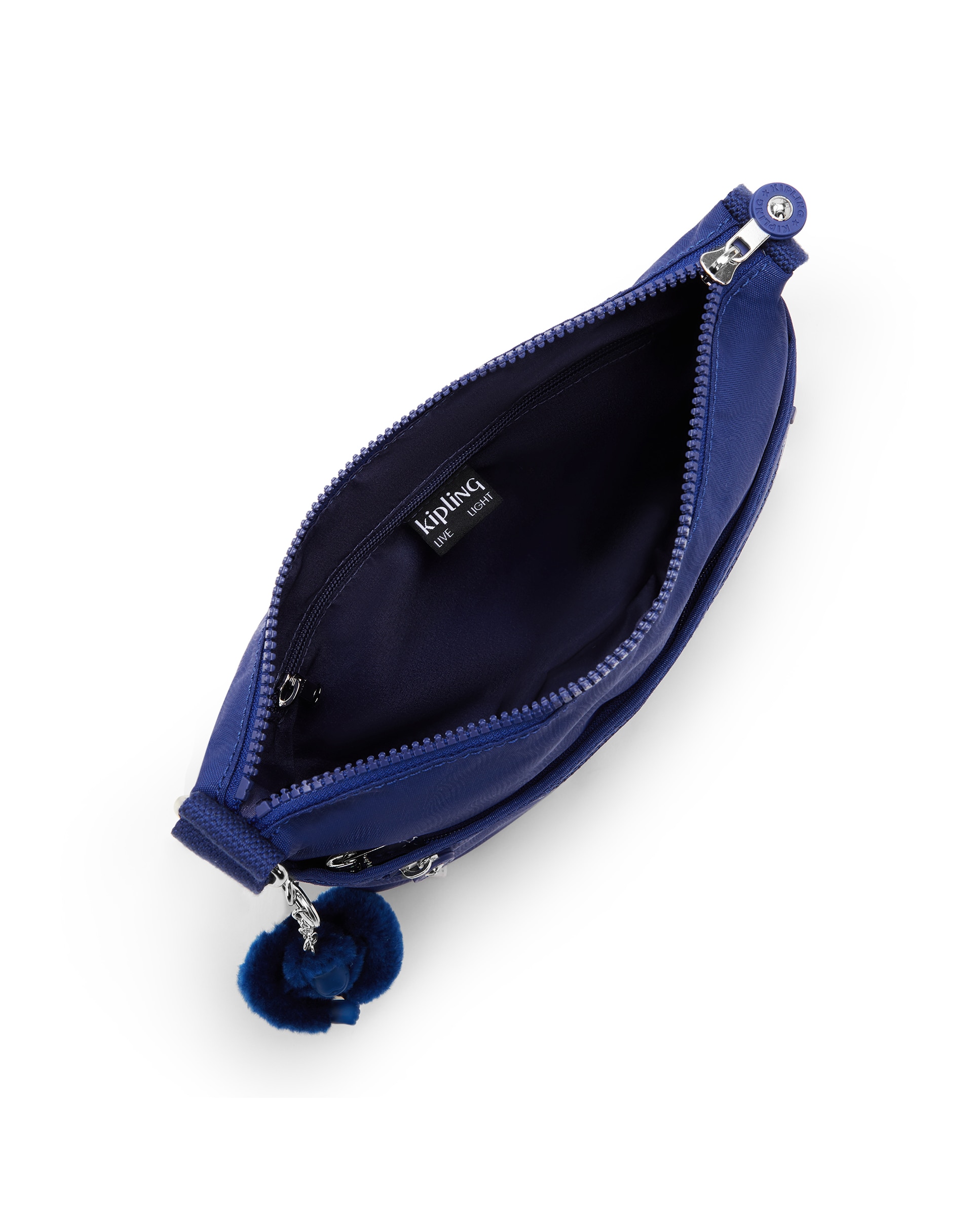Bandolera de mujer con cremallera y asa regulable - Kipling - Azul índigo Azul índigo-2
