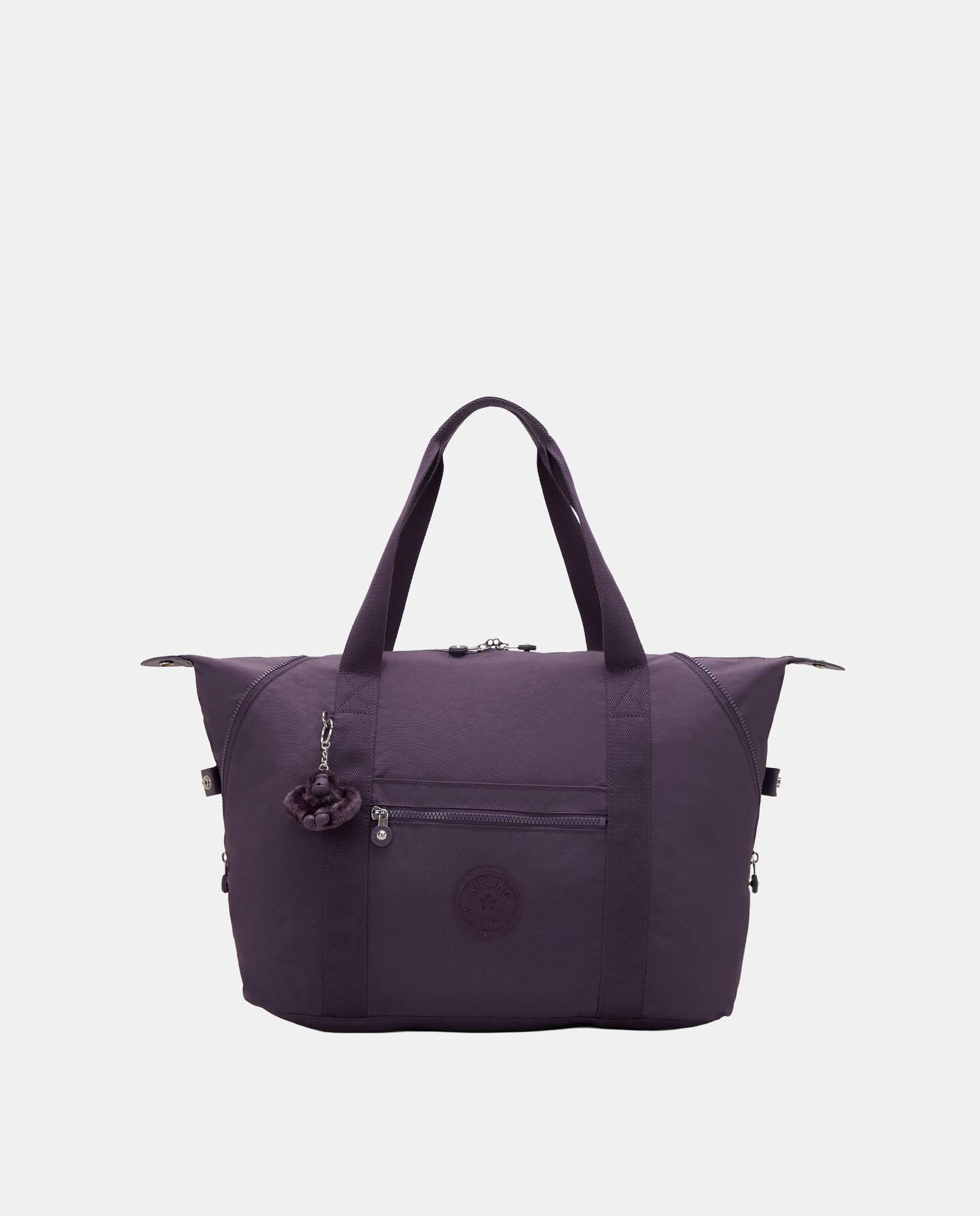 Shopper art m de viaje con funda para carrito - Kipling - Berenjena Berenjena-1
