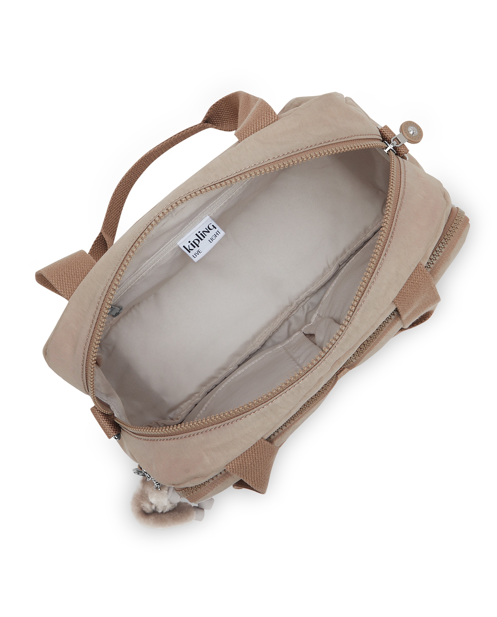 Bolso de hombro mediado con correa extraíble - Kipling - Beige Beige-2