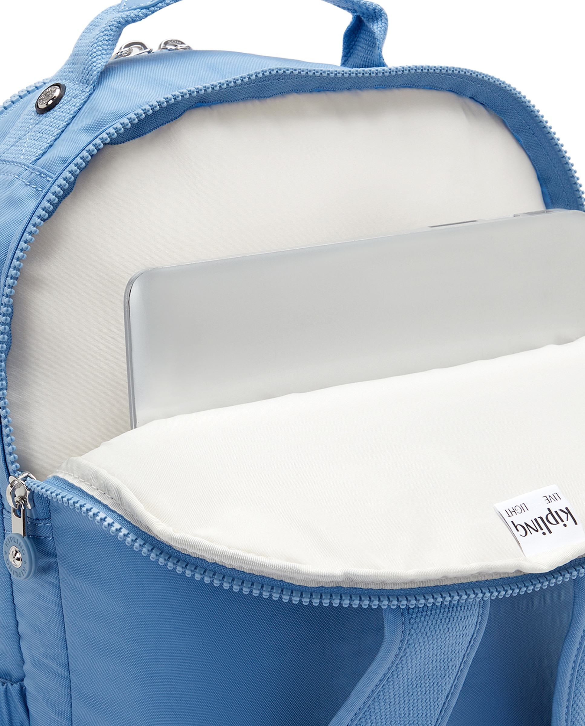 Mochila grande de mujer con compartimento para portátil - Kipling - Azul celeste Azul celeste-6