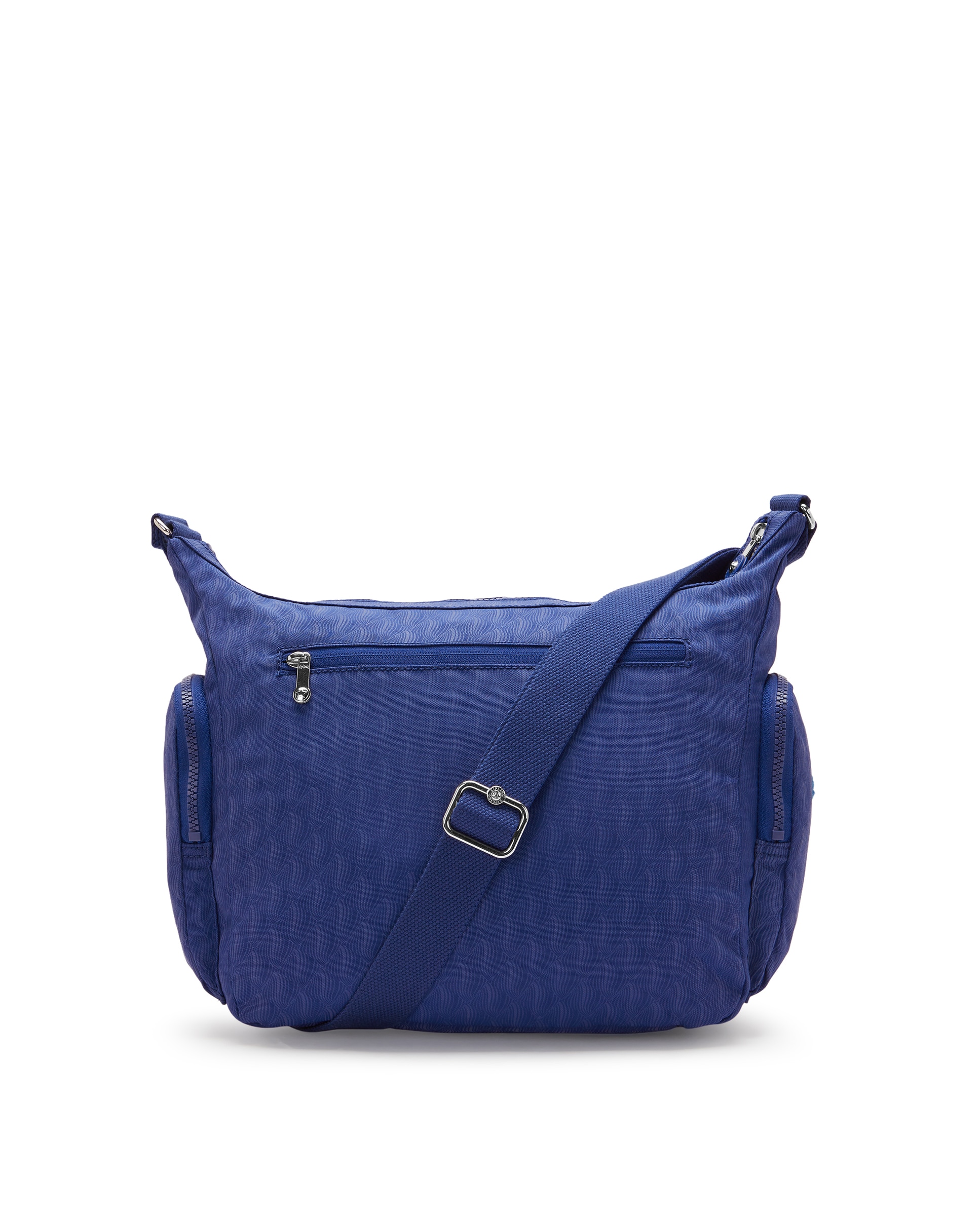 Bandolera grande de mujer con bolsillos externos y asa regulable - Kipling - Azul índigo Azul índigo-3