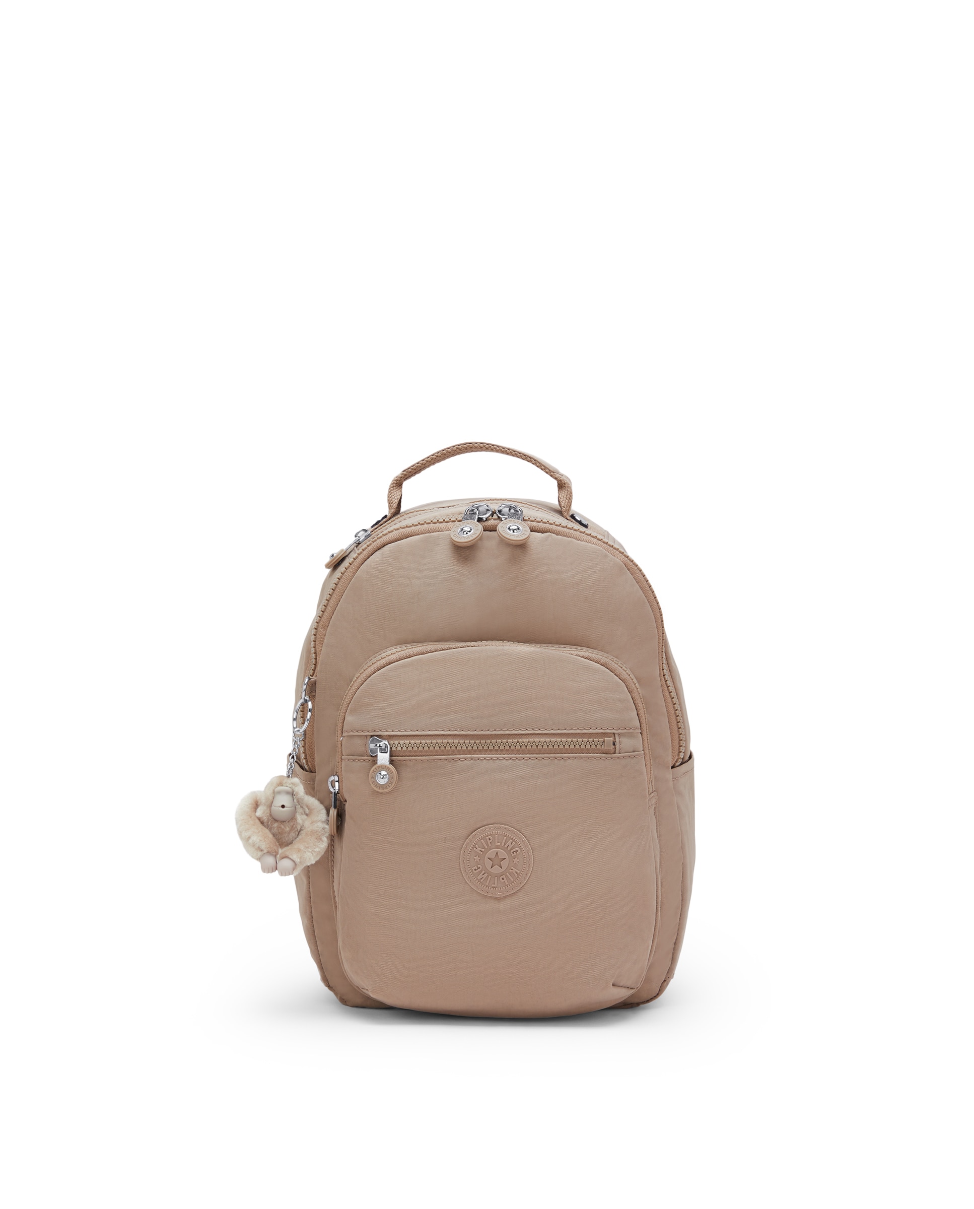 Mochila pequeña de mujer con protección para tablet - Kipling - Beige Beige-1
