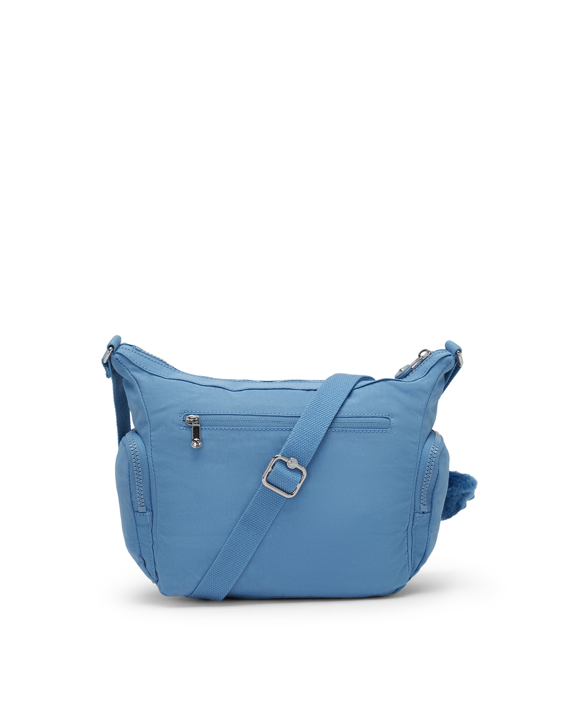 Bandolera mediana de mujer con bolsillos externos y asa regulable - Kipling - Azul celeste Azul celeste-3