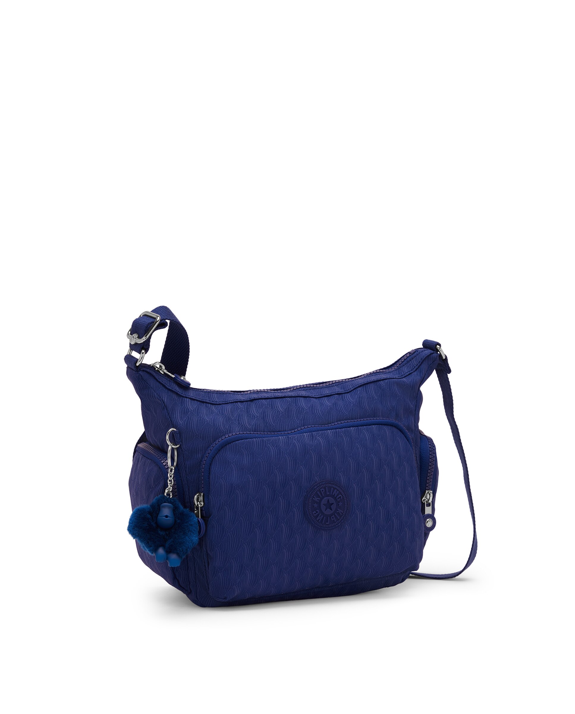 Bandolera mediana de mujer con bolsillos externos y asa regulable - Kipling - Azul índigo Azul índigo-4