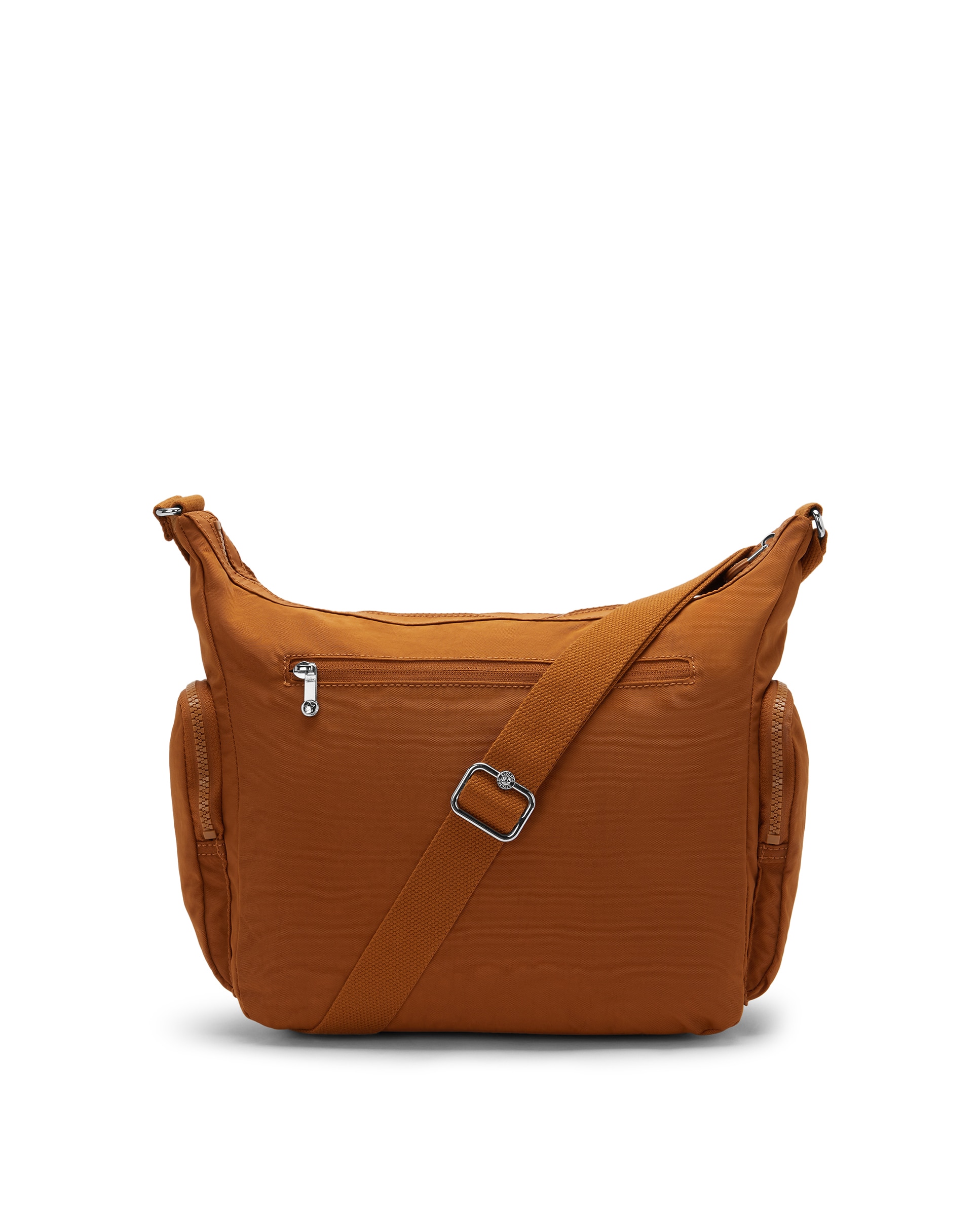 Bandolera grande de mujer con bolsillos externos y asa regulable - Kipling - Canela Canela-3