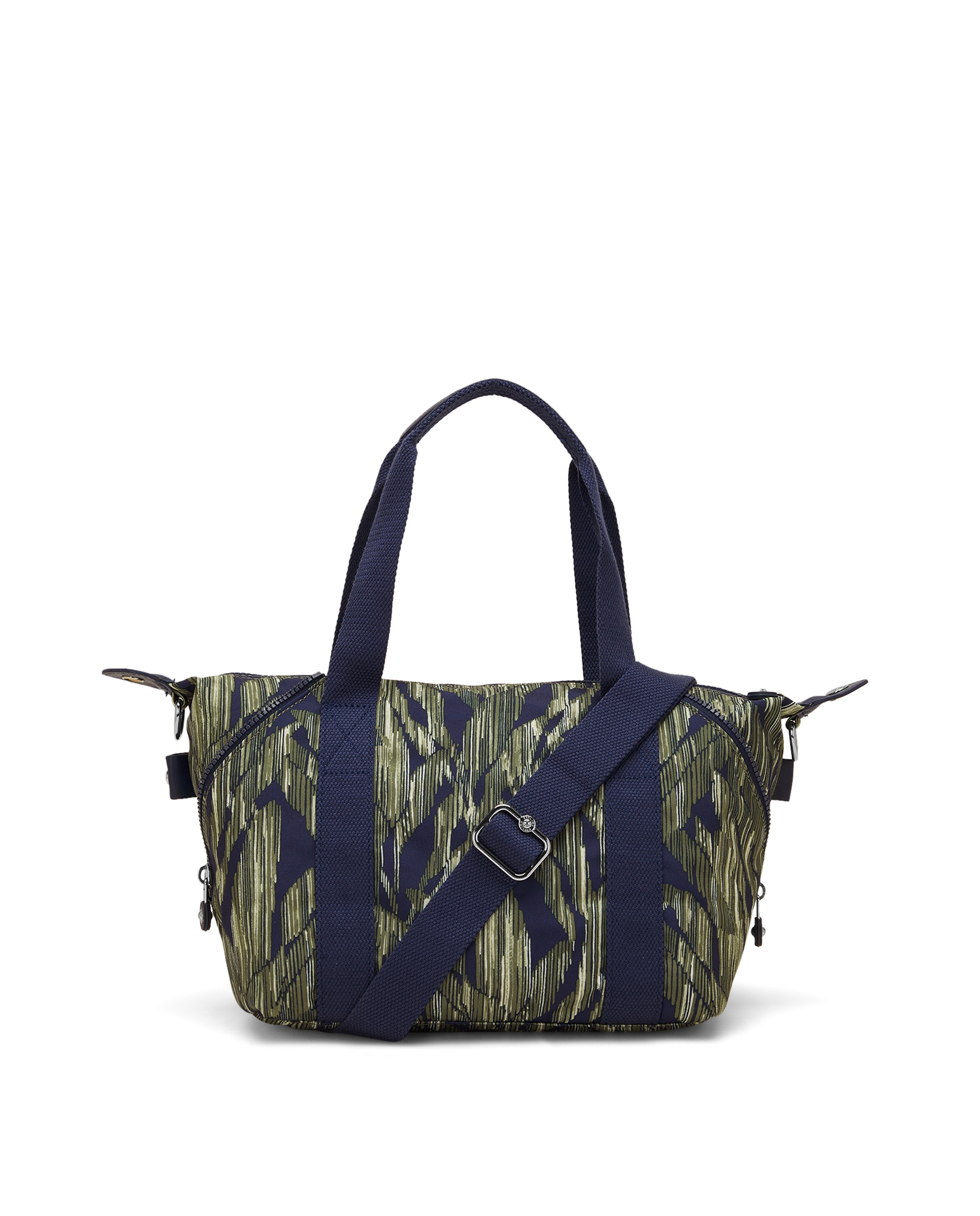Shopper pequeño con cremallera y asa bandolera extraíble - Kipling - Verde / Azul marino Verde / Azul marino-3