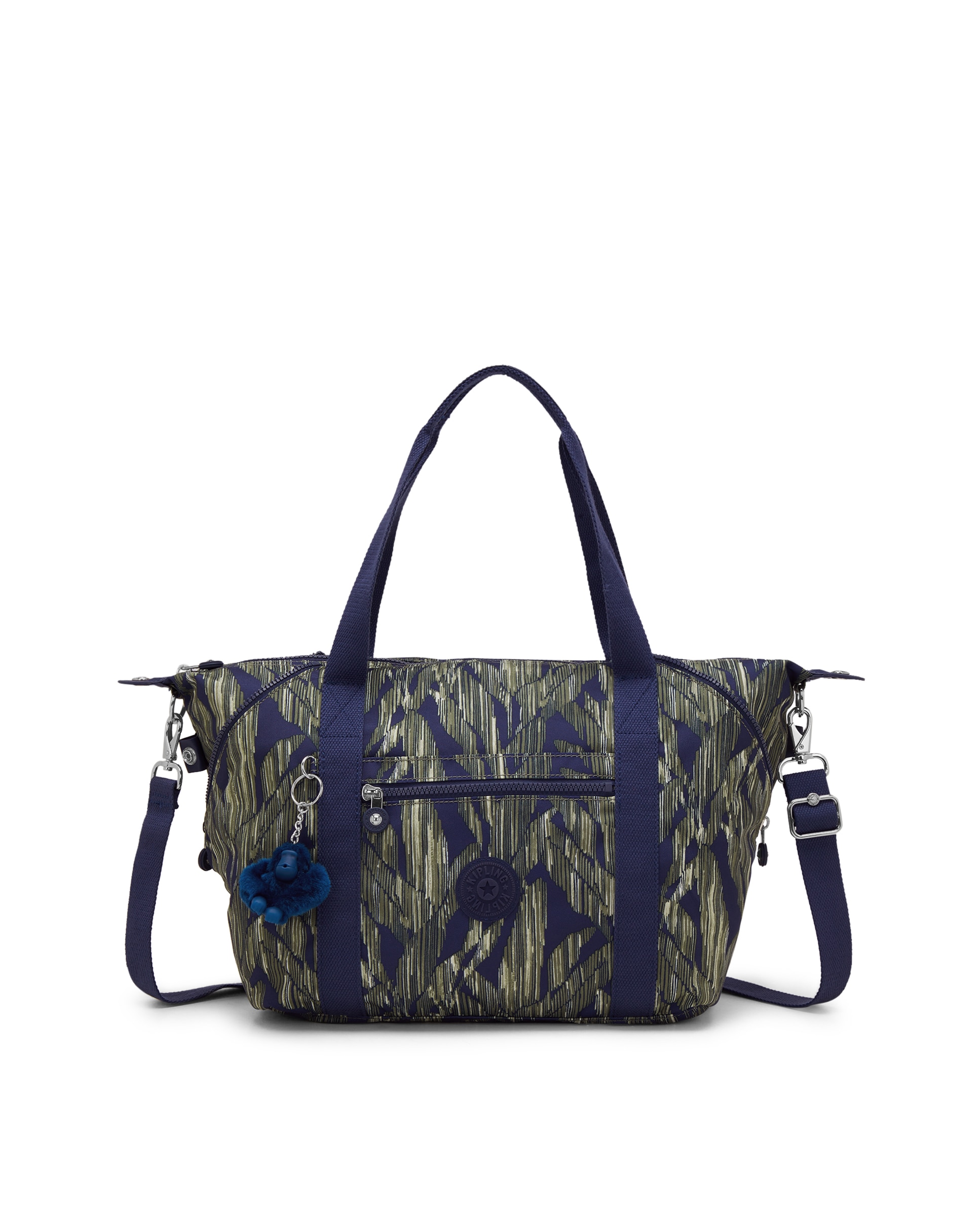 Shopper mediano con cremallera y correa extraíble - Kipling - Verde / Azul marino Verde / Azul marino-1