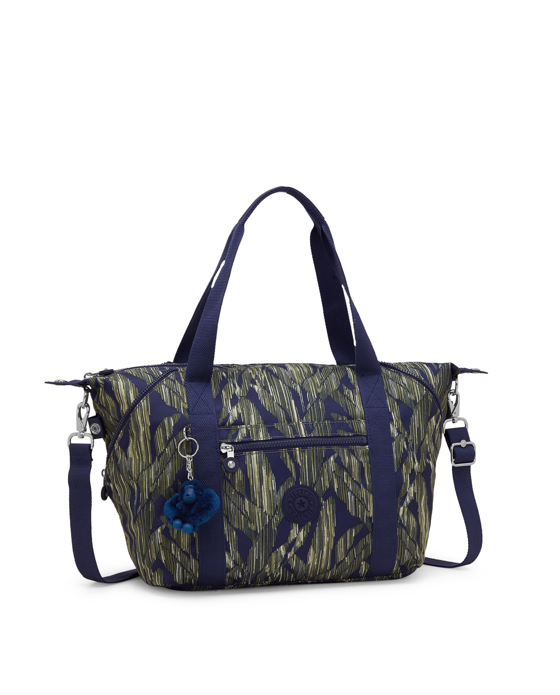 Shopper mediano con cremallera y correa extraíble - Kipling - Verde / Azul marino Verde / Azul marino-4
