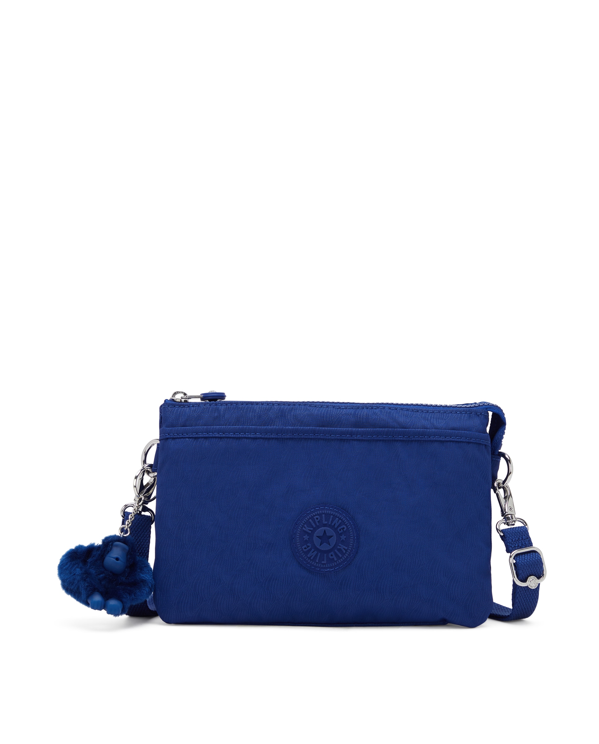 Bandolera pequeña de mujer con cremallera y asa regulable - Kipling - Azul índigo Azul índigo-1