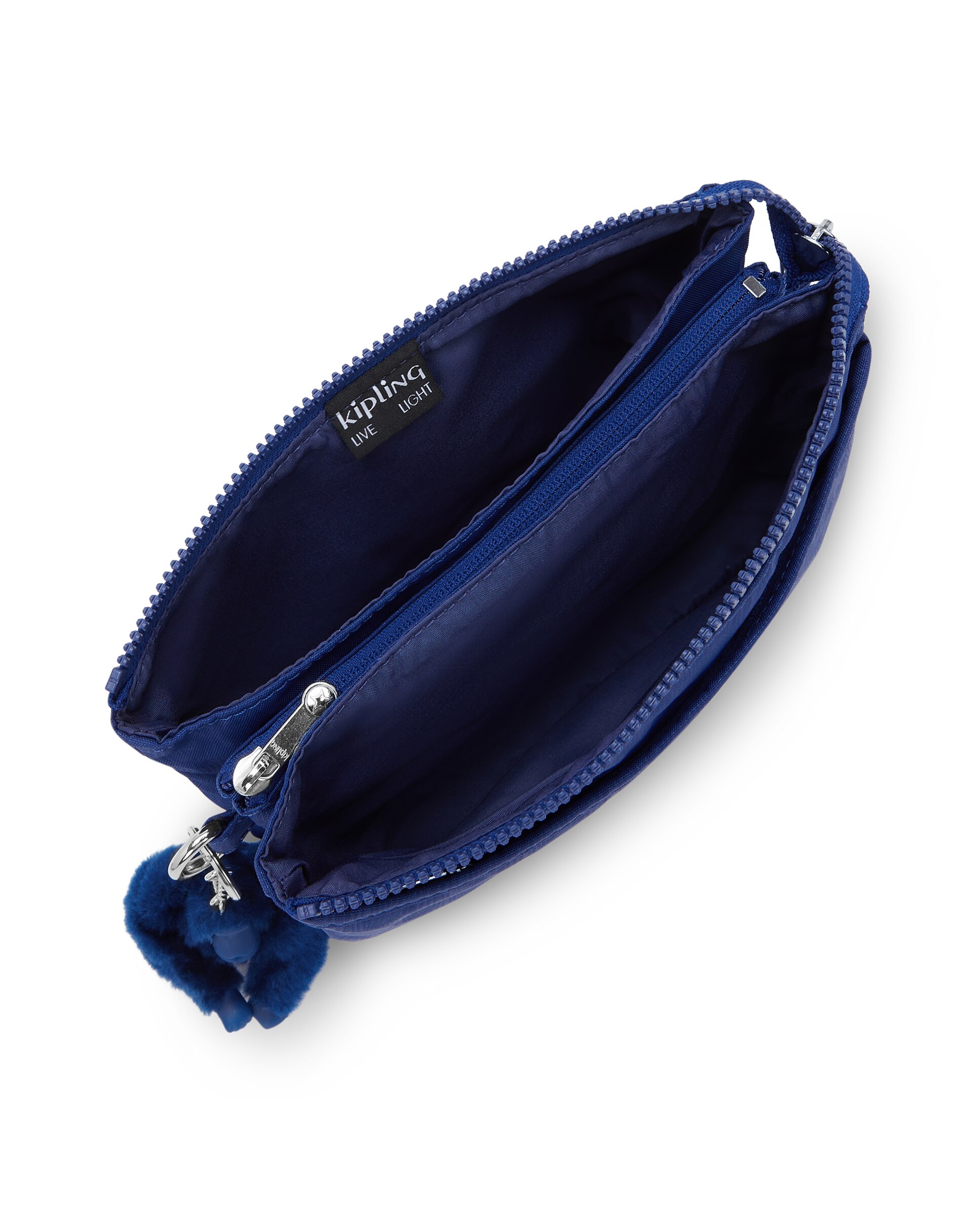 Bandolera pequeña de mujer con cremallera y asa regulable - Kipling - Azul índigo Azul índigo-2