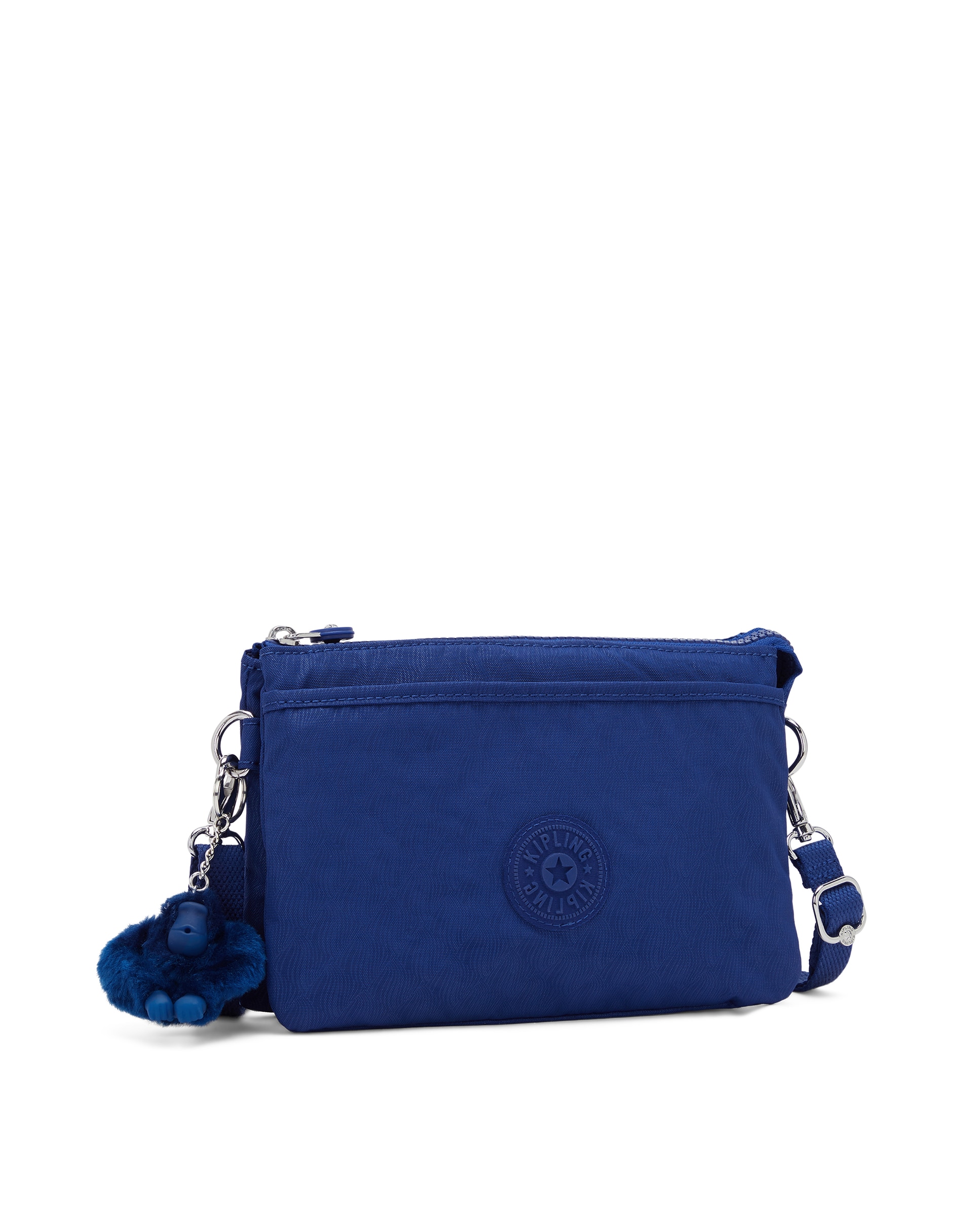 Bandolera pequeña de mujer con cremallera y asa regulable - Kipling - Azul índigo Azul índigo-4
