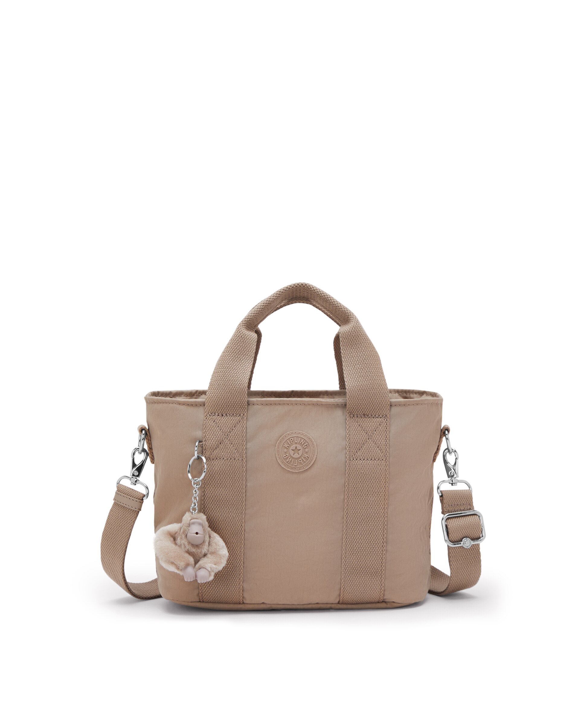 Bolso de mano pequeño con cremallera y correa extraíble - Kipling - Beige Beige-1