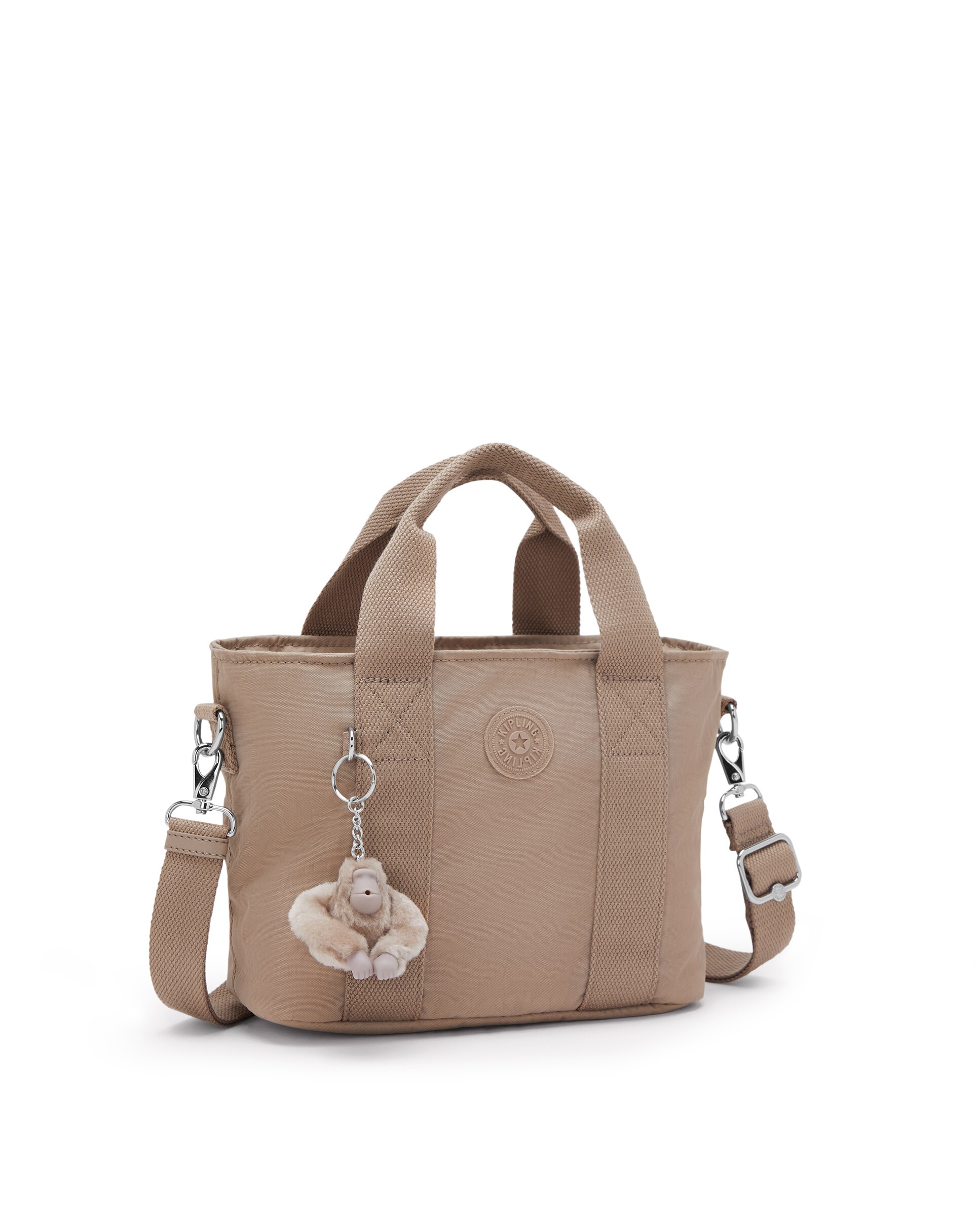 Bolso de mano pequeño con cremallera y correa extraíble - Kipling - Beige Beige-4