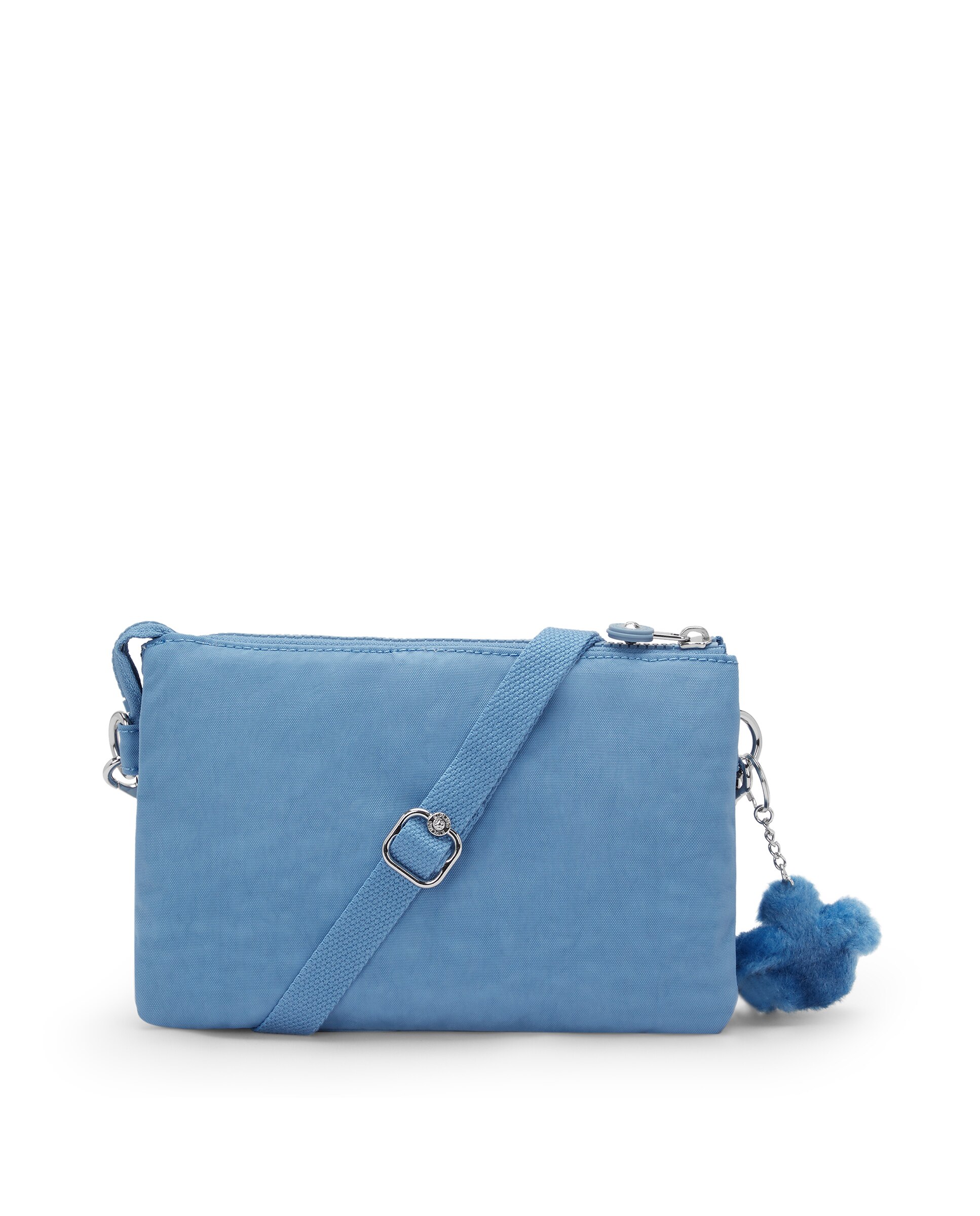 Bandolera pequeña de mujer con cremallera y asa regulable - Kipling - Azul celeste Azul celeste-3
