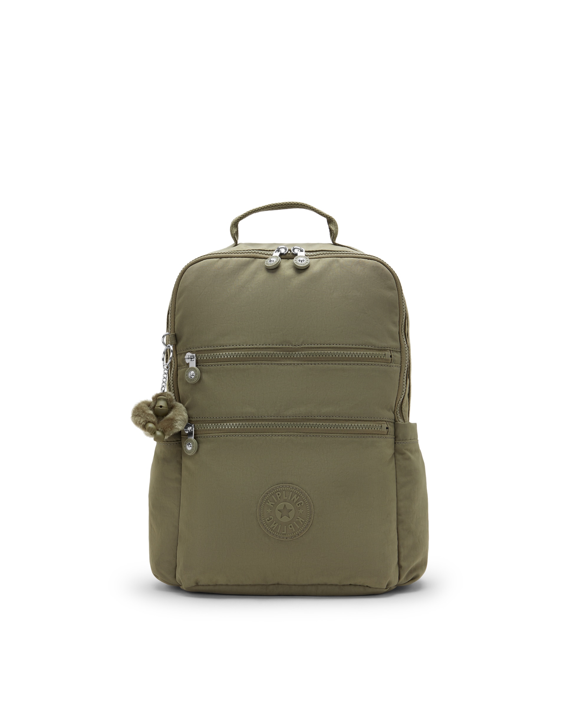 Mochila grande de mujer con compartimento para portátil - Kipling - Verde Oliva Verde Oliva-1
