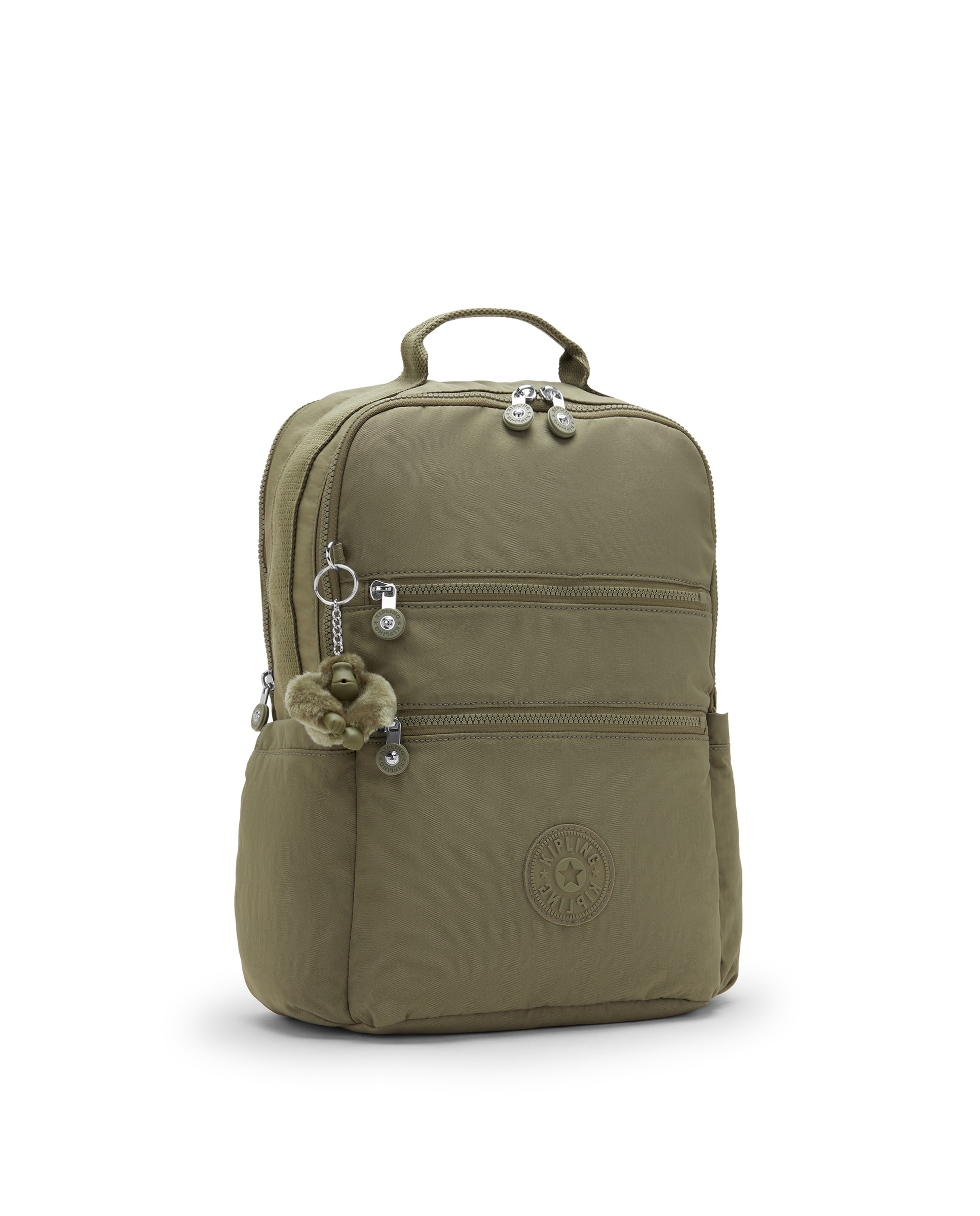 Mochila grande de mujer con compartimento para portátil - Kipling - Verde Oliva Verde Oliva-4
