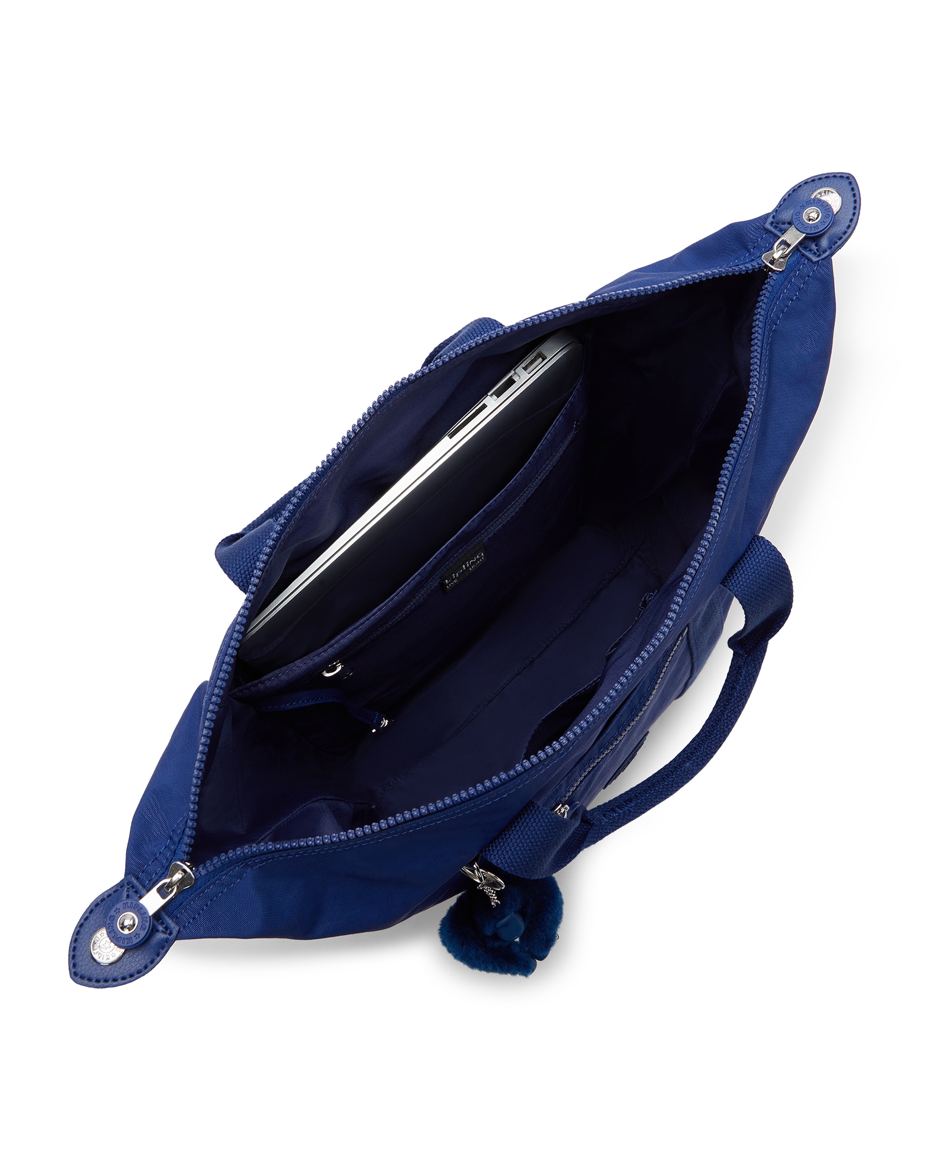 Mochila mediana de mujer con asa de mano y compartimento para portátil - Kipling - Azul índigo Azul índigo-5