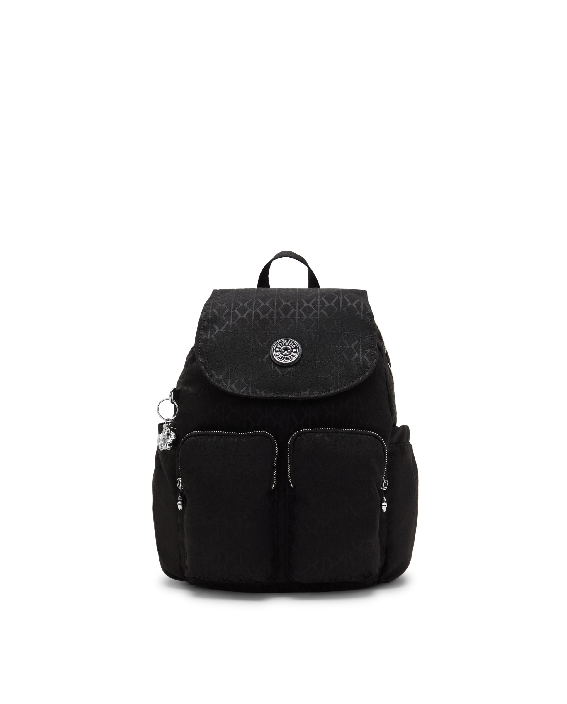 Mochila pequeña de mujer con bolsillos externos - Kipling - Negro Negro-1