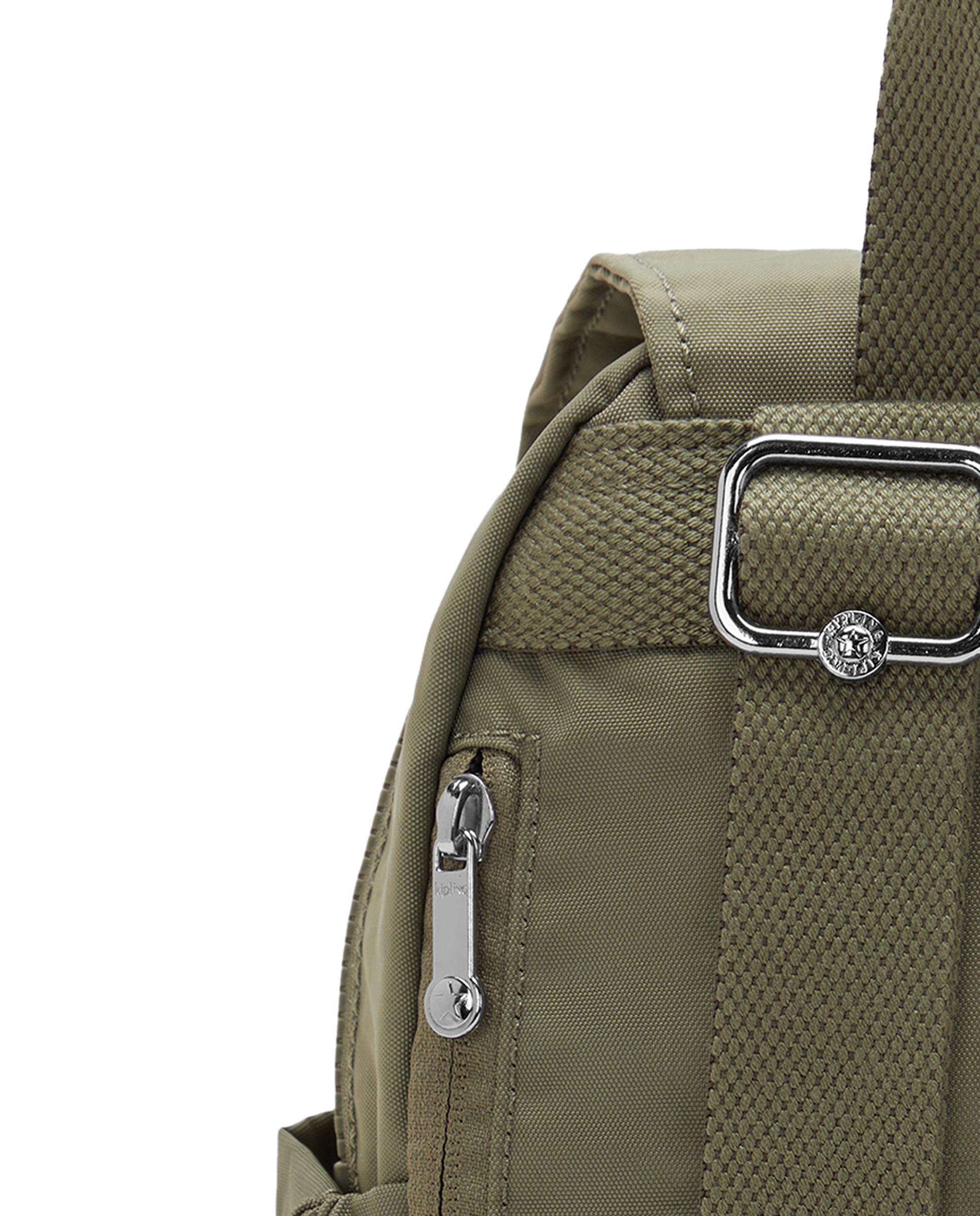 Mochila mini de mujer con bolsillos externos - Kipling - Verde Oliva Verde Oliva-5