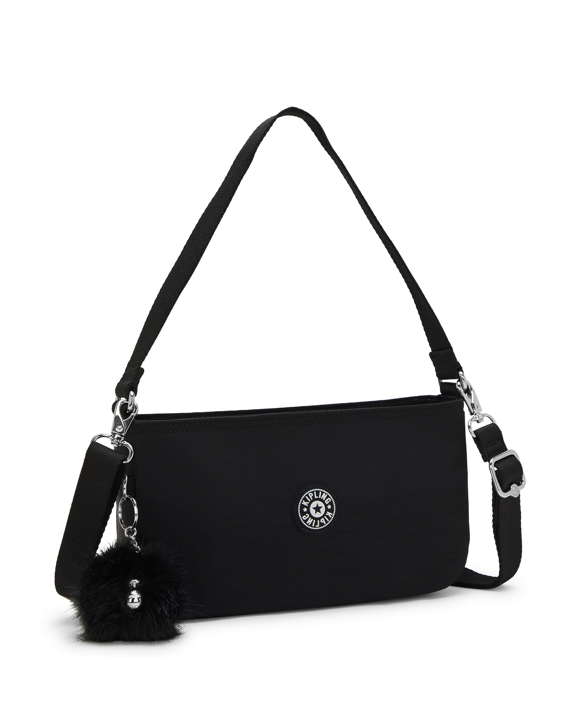 Bolso de hombro pequeño con cremallera y correa extraíble - Kipling - Negro Negro-4