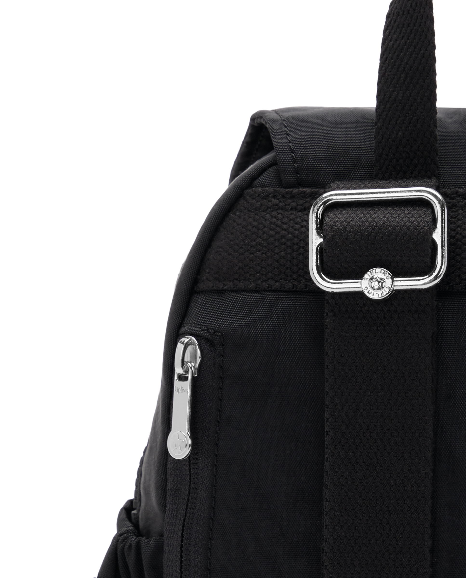 Mochila mini de mujer con bolsillos externos - Kipling - Negro Negro-5