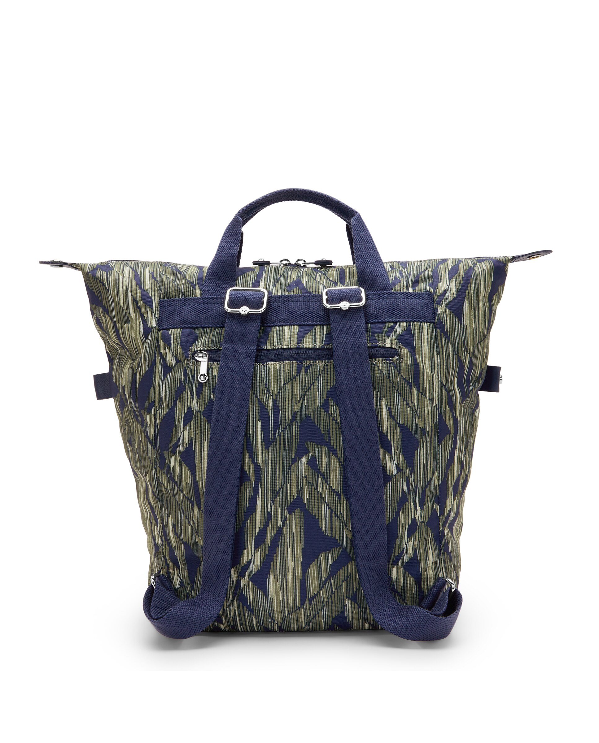 Mochila mediana de mujer con asa de mano y compartimento para portátil - Kipling - Verde / Azul marino Verde / Azul marino-3