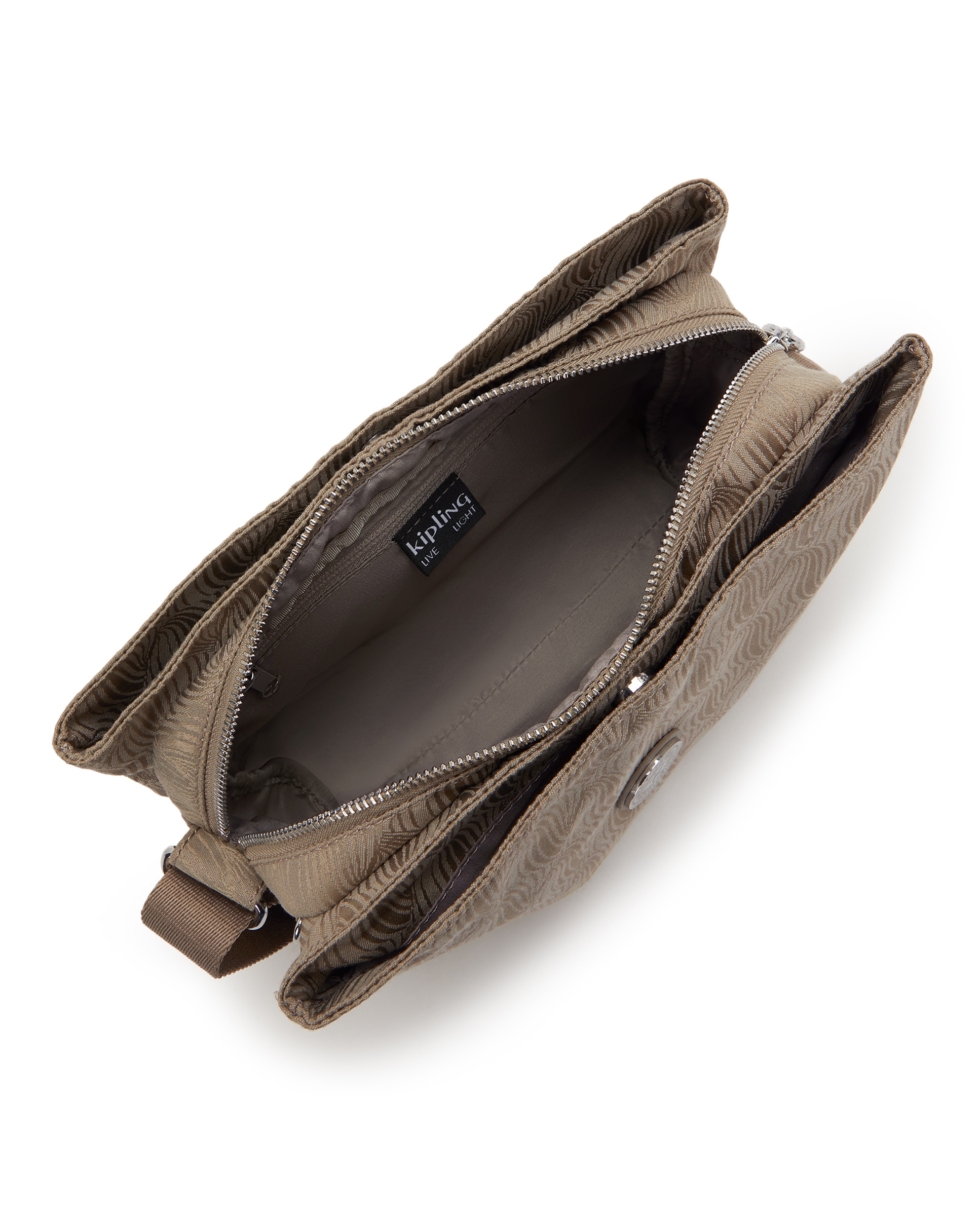 Bandolera mediana de mujer con cremallera y asa regulable - Kipling - Topo Topo-2
