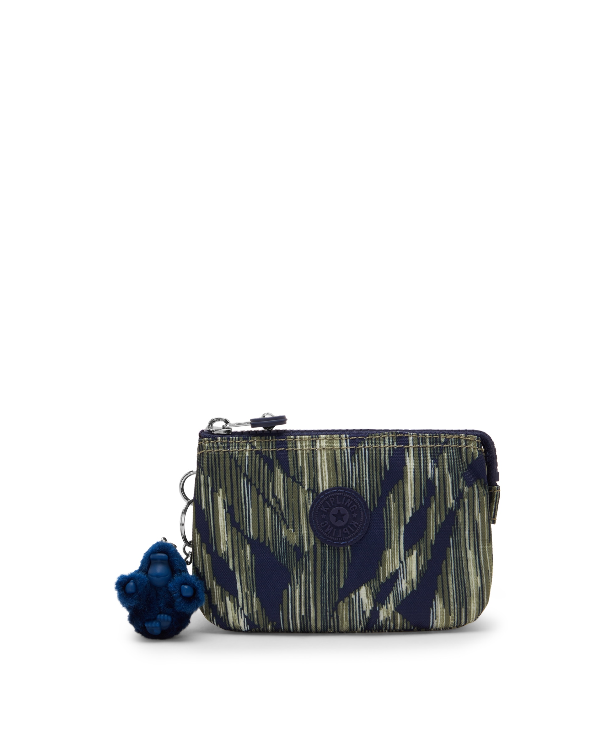 Monedero pequeño de mujer con cremallera y llavero - Kipling - Verde / Azul marino Verde / Azul marino-1