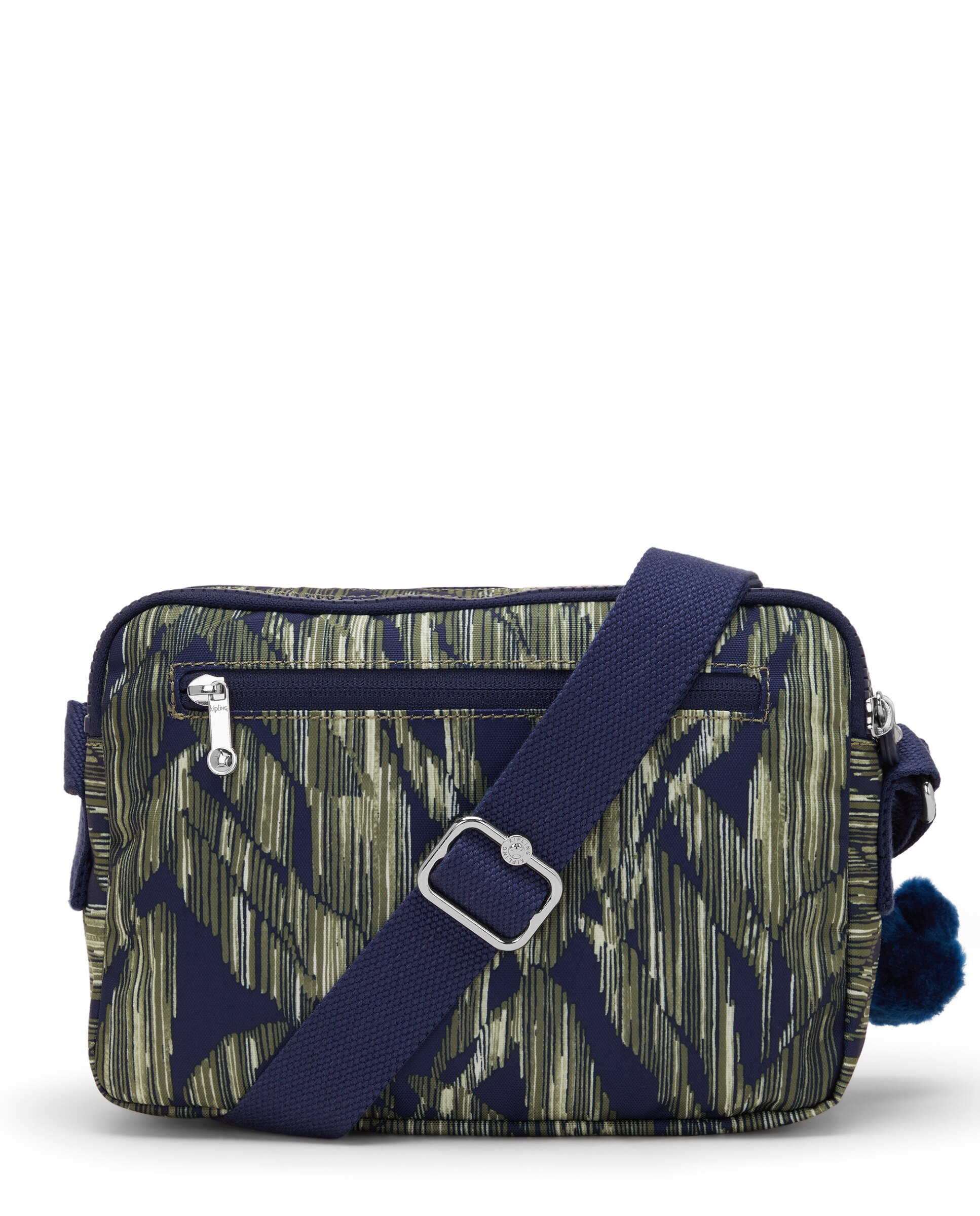 Bandolera de mujer mediana con correa ajustable para el hombro - Kipling - Verde / Azul marino Verde / Azul marino-6