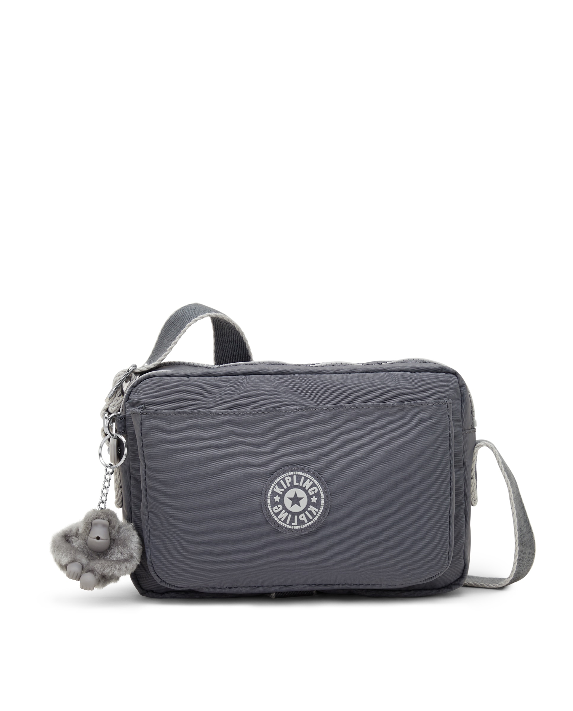Bandolera de mujer mediana con correa ajustable para el hombro - Kipling - Gris Gris-1