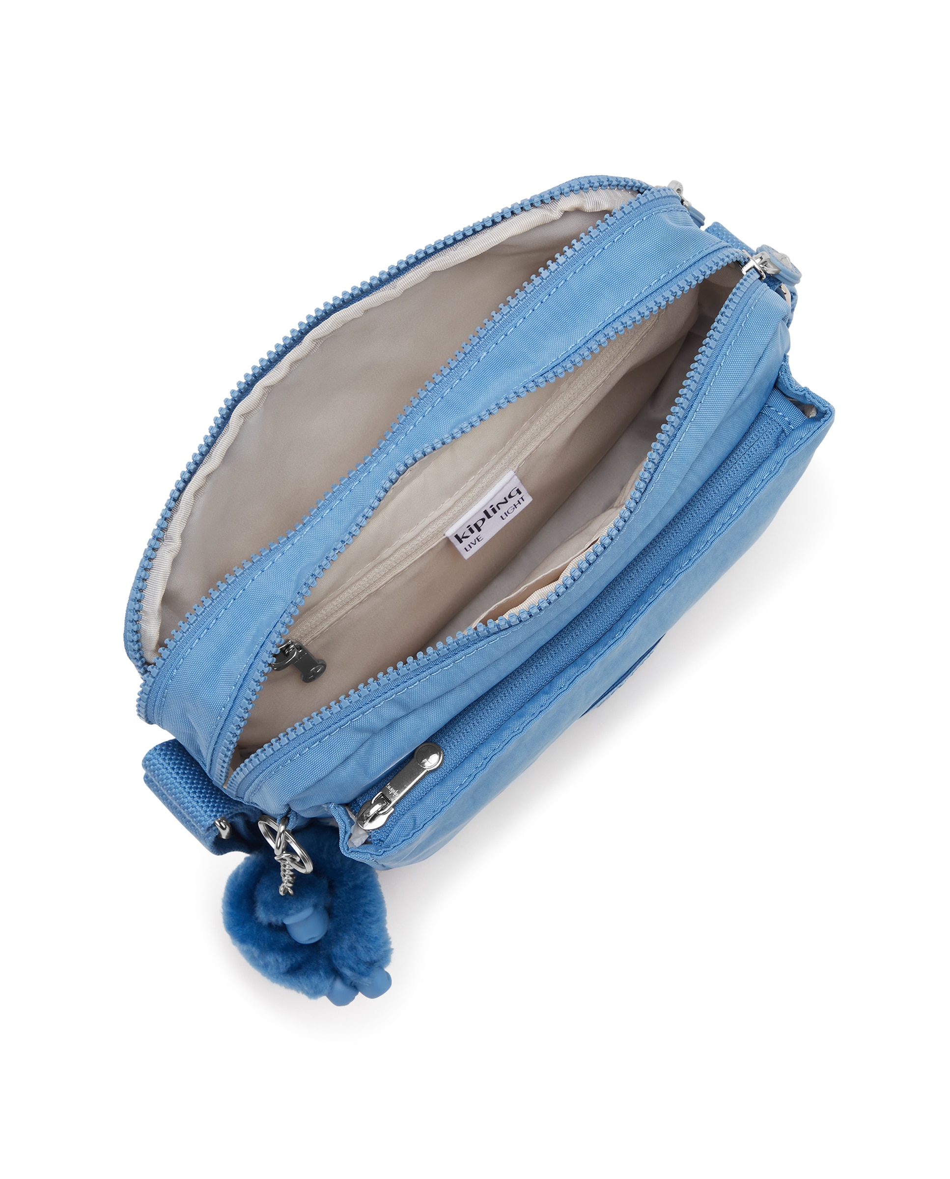 Bandolera de mujer mediana con correa ajustable para el hombro - Kipling - Azul celeste Azul celeste-2